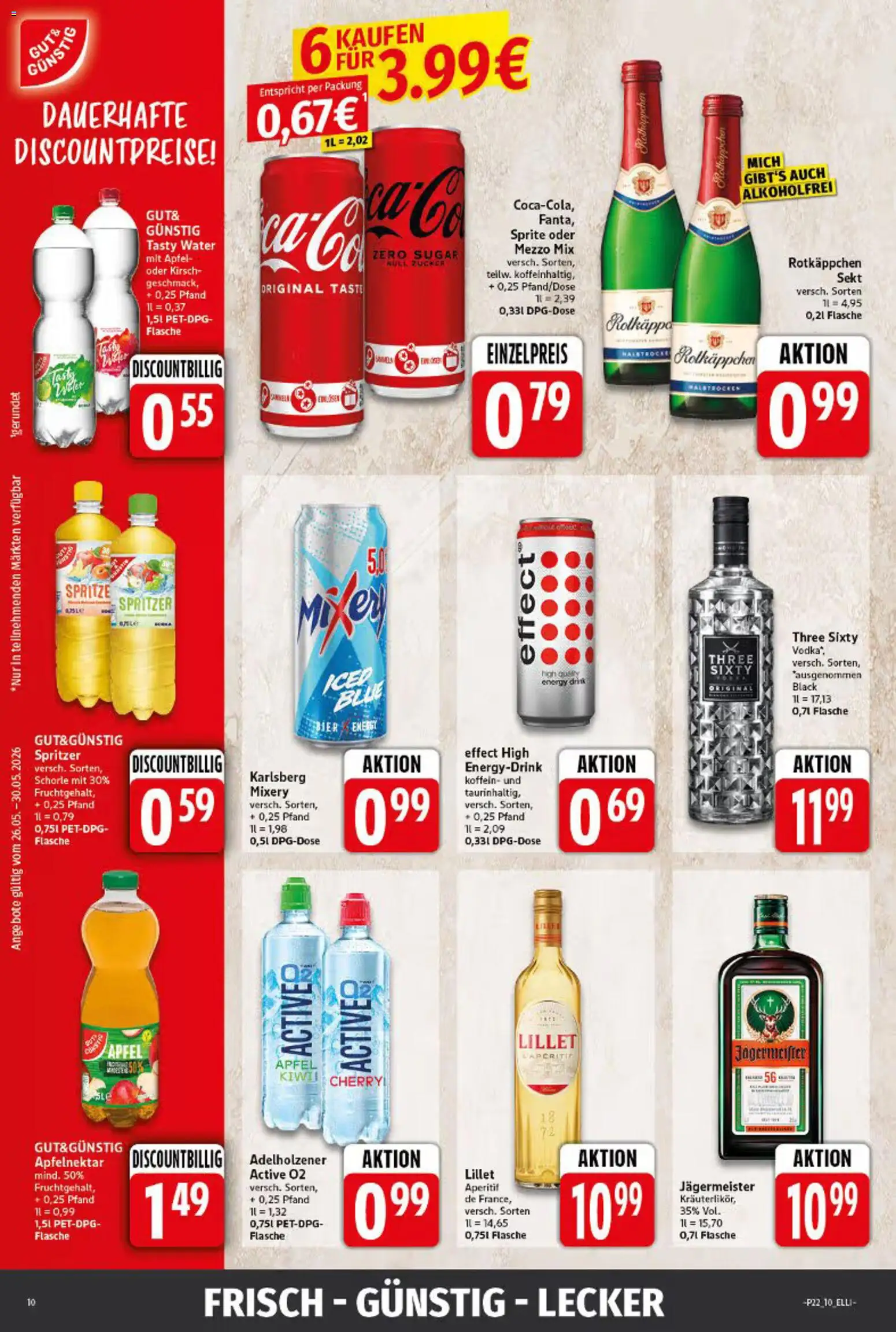 Elli Markt Prospekt – gültig ab 26.05.2026 | Seite: 10 | Produkte: Mezzo mix, Äpfel, Zucker, Vodka