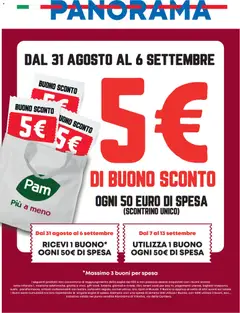Anteprima del volantino Panorama volantino Sconto valido a partire dal 31/08/2026