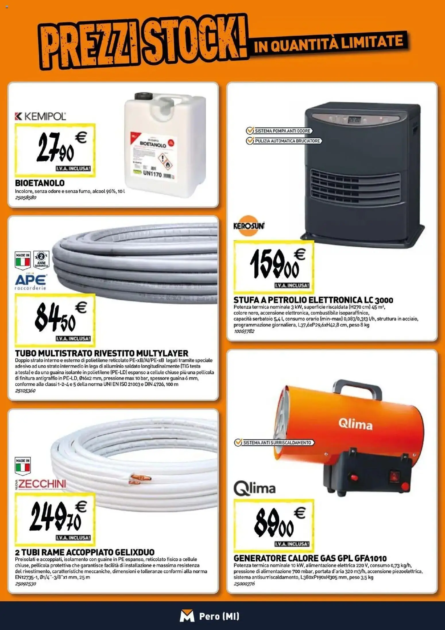 Volantino TECNOMAT del 29/10/2026 | Pagina: 8 | Prodotti: Stufa, Tubo, Rame, Tubi