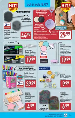 Pogląd oferty "Aldi gazetka" - ważna od 06.07.2026 | Strona: 33 | Produkty: Pasek, Głośnik bluetooth, Baterie, Lampka biurkowa