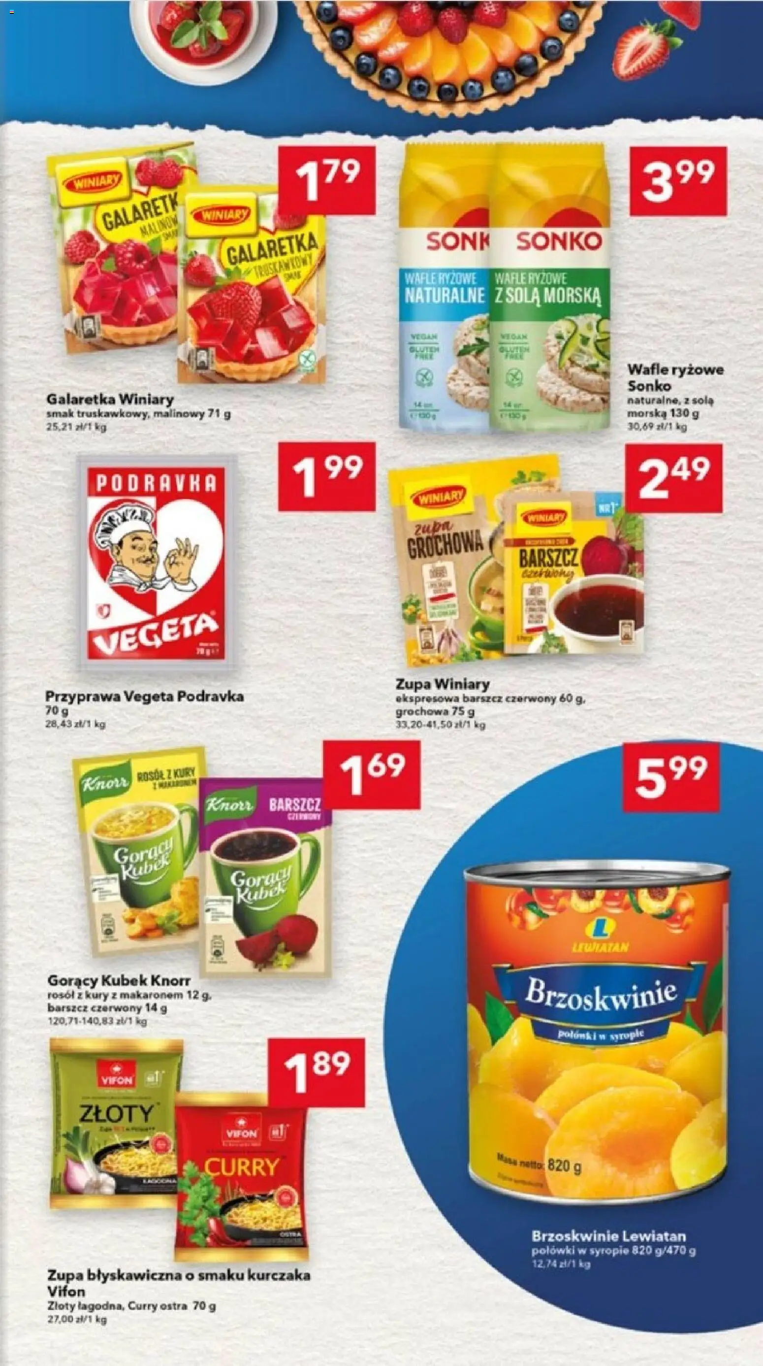 Lewiatan gazetka - Katowice od 21.05.2026 | Strona: 11 | Produkty: Galaretka, Vifon, Zupa, Brzoskwinie