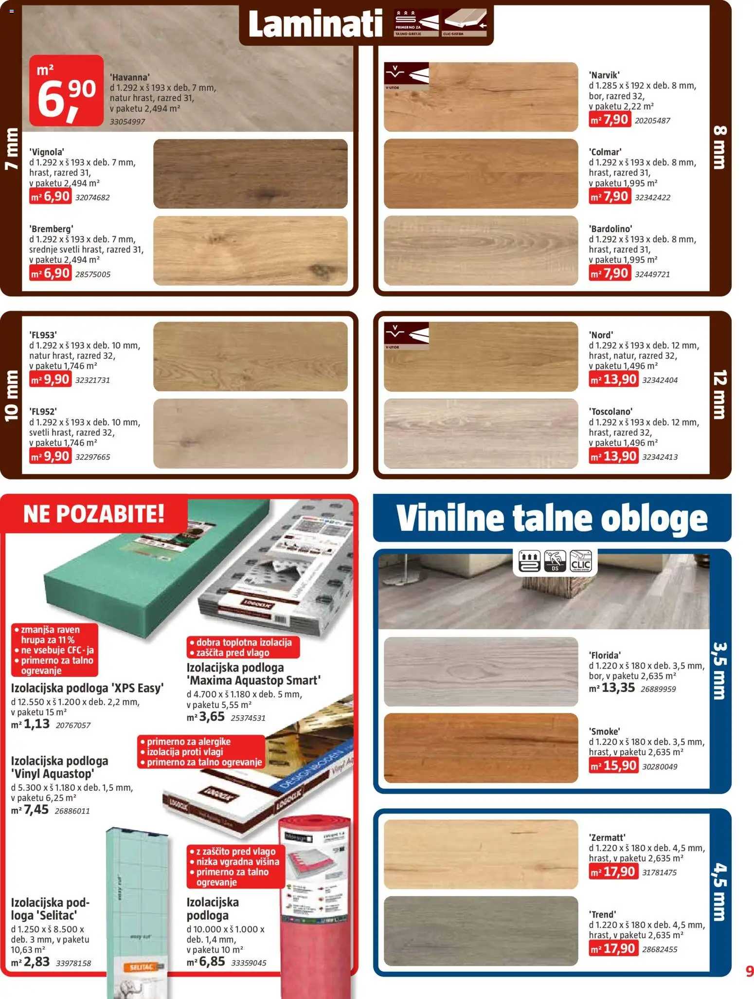 Novi Bauhaus katalog ponudbe – veljaven od 29.07.2026 | Stran: 9