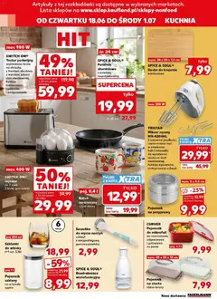 Pogląd oferty "Kaufland gazetka - Złap Okazje" - ważna od 18.06.2026 | Strona: 18 | Produkty: Karta, Mikser, Deska do krojenia, Szklanki