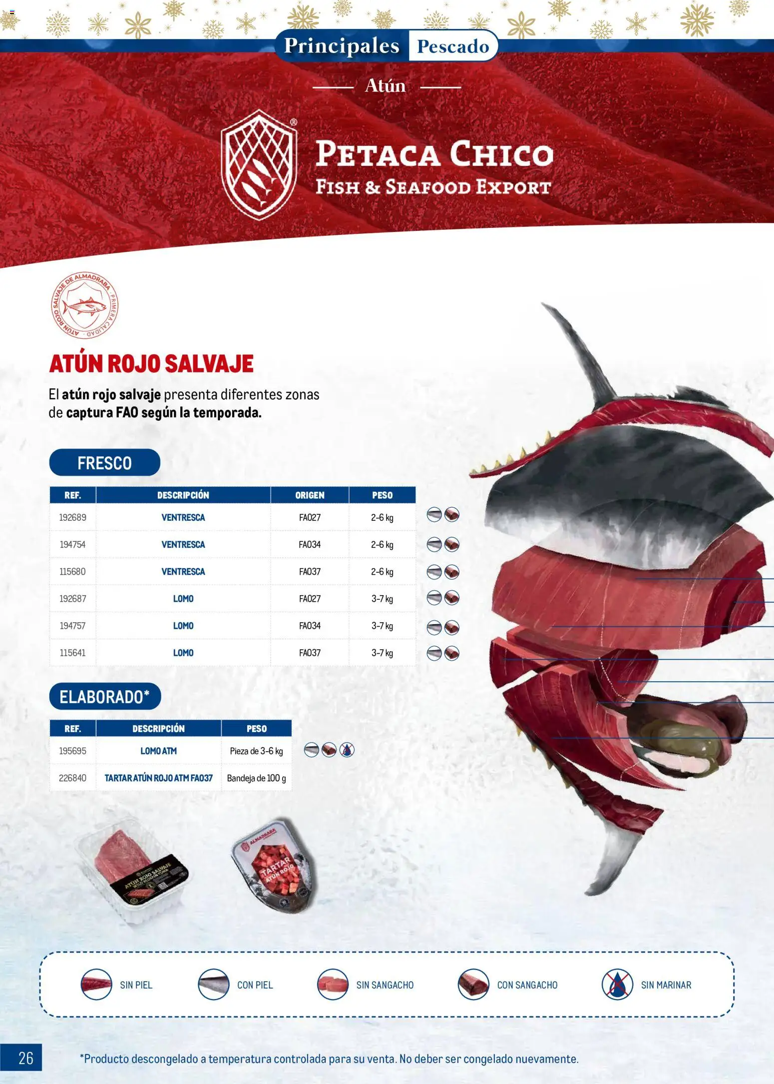 Makro Navidad │ válido desde el 08/10/2026 | Página: 26 | Productos: Atún, Lomo, Pescado, Bandeja