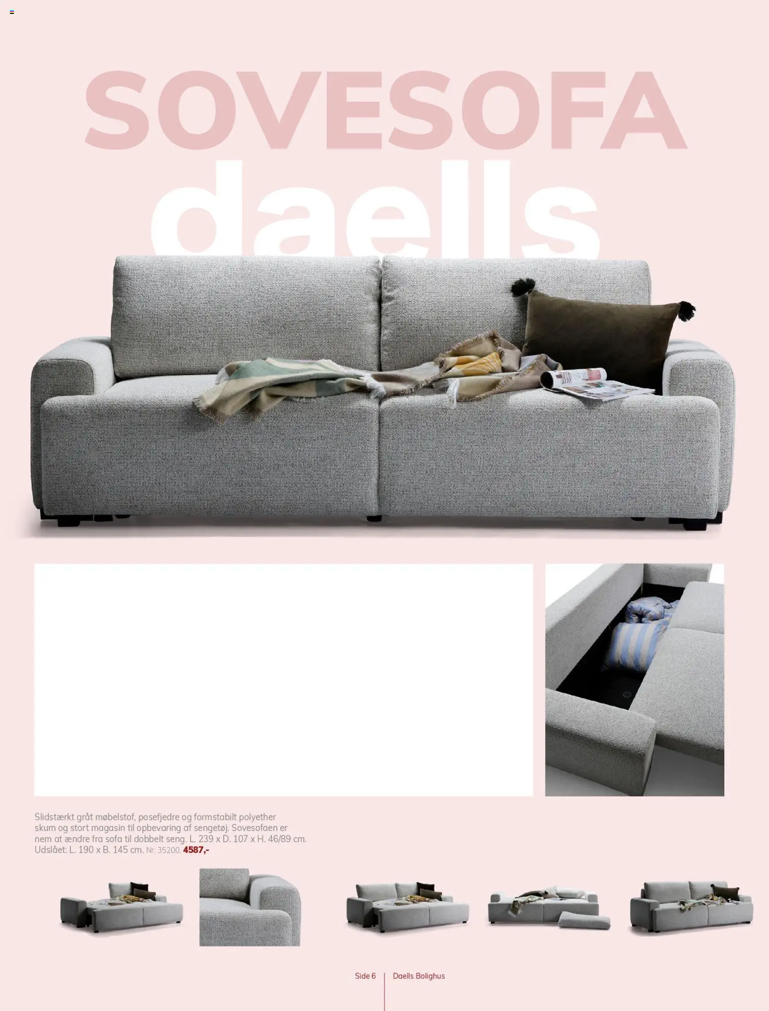 Daells Bolighus tilbudsavis – gyldig fra 14.11.2025 | Side: 6 | Produkter: Sofa