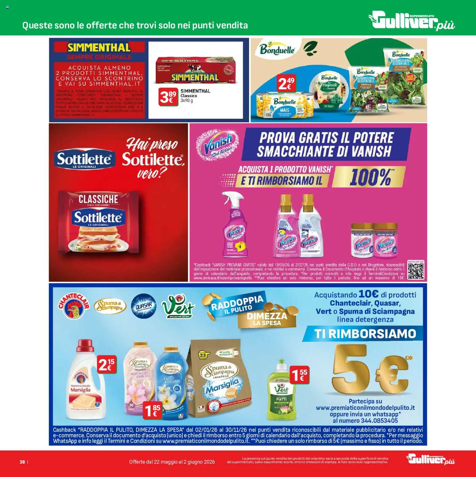 Volantino Gulliver del 22.05.2026 | Pagina: 38 | Prodotti: Lavatrice, Mais