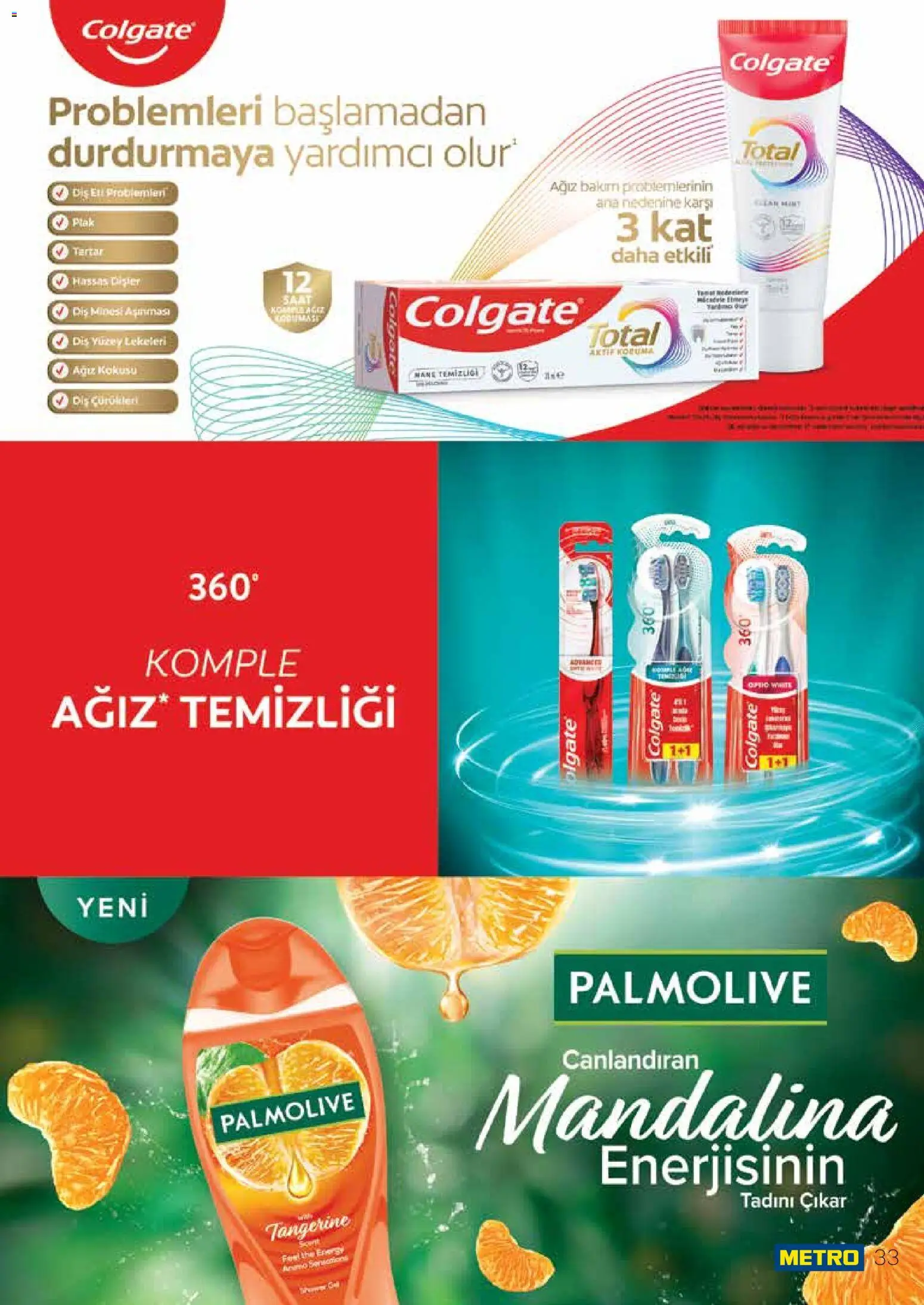 Metro - Temizlik | Kişisel bakım - 01 Temmuz 2026 tarihinden itibaren geçerlidir | Sayfa: 33 | Ürünler: Mandalina, Nane
