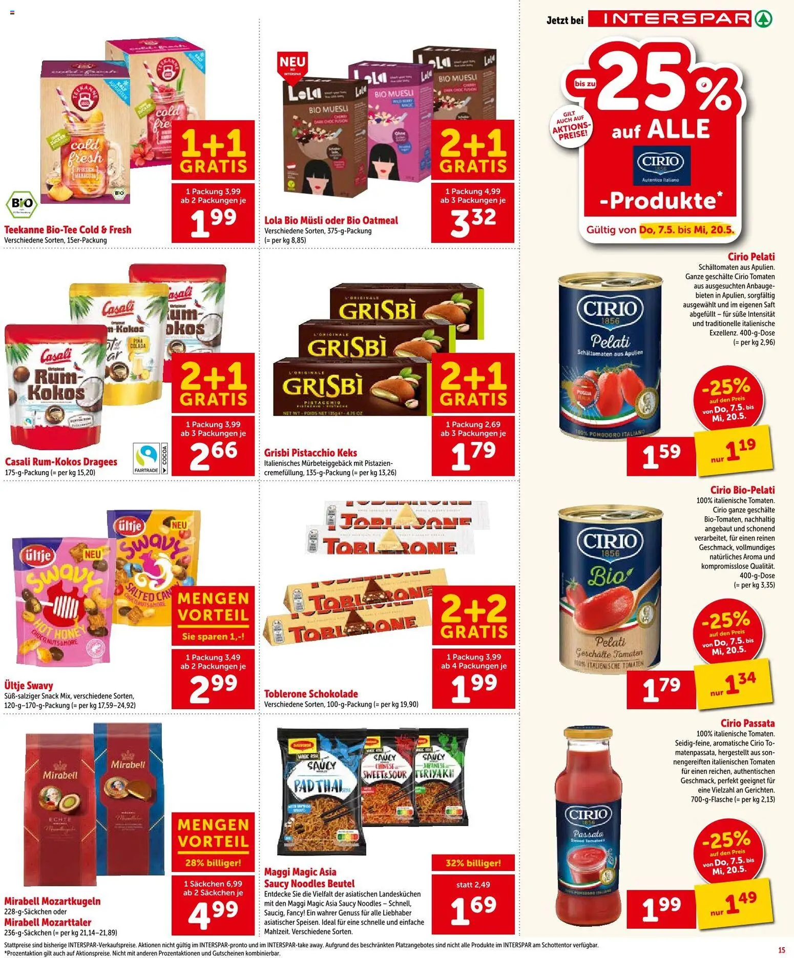 Interspar Flugblatt- Wien gültig ab 07.05.2026 | Seite: 10 | Produkte: Schokolade, Saft, Tomaten