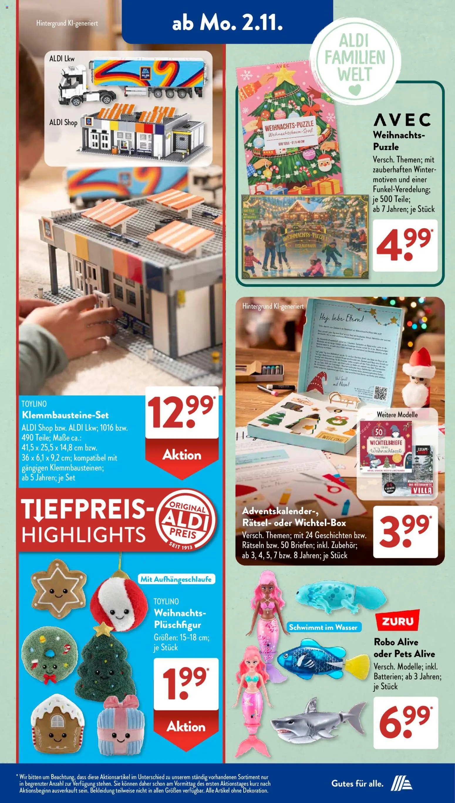 Aldi Süd Prospekt – gültig ab 02.11.2026 | Seite: 3 | Produkte: Wasser, Bekleidung