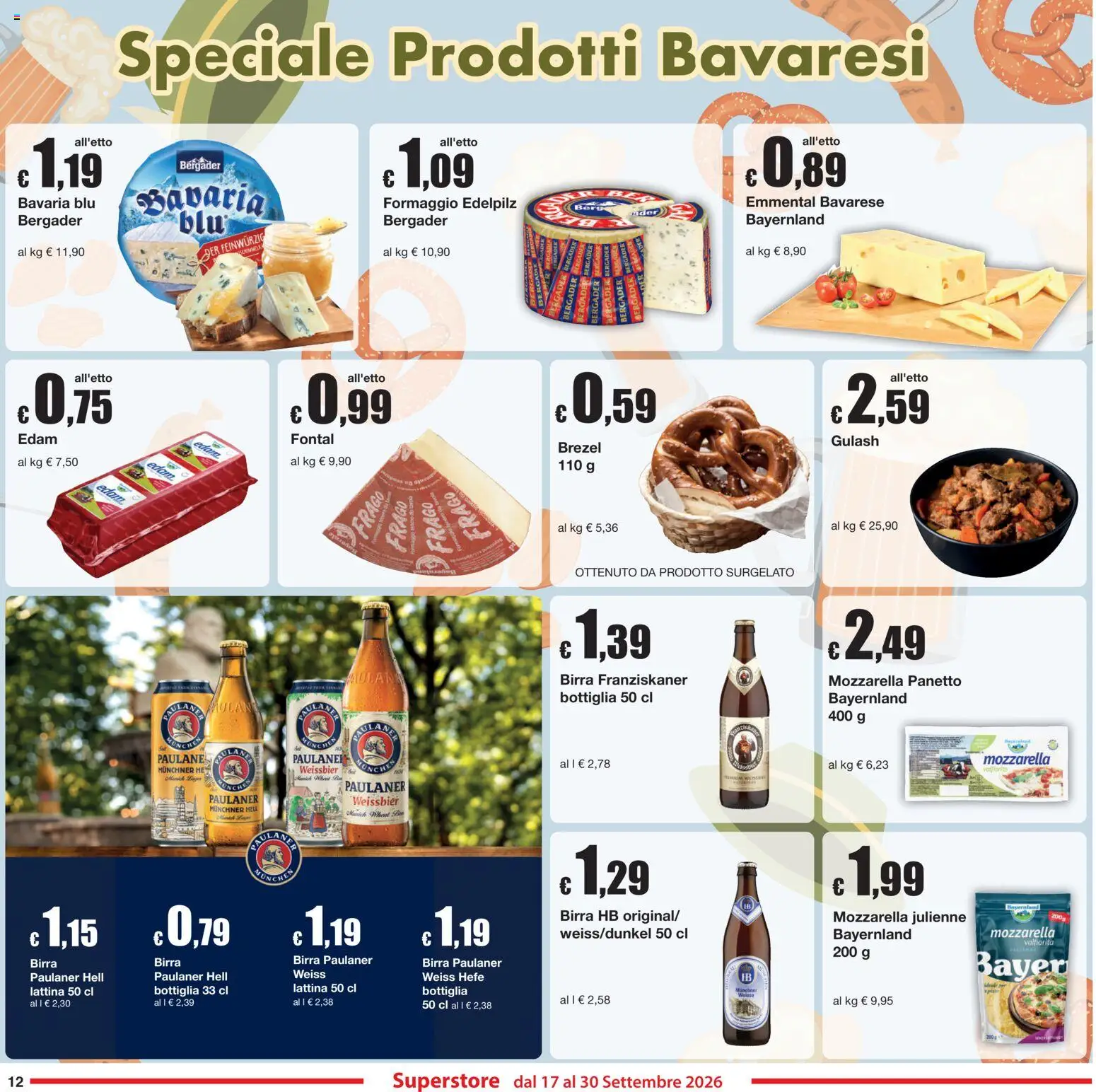 Volantino Sì con Te del 17/09/2026 | Pagina: 12 | Prodotti: Mozzarella, Edam, Bottiglia, Emmental