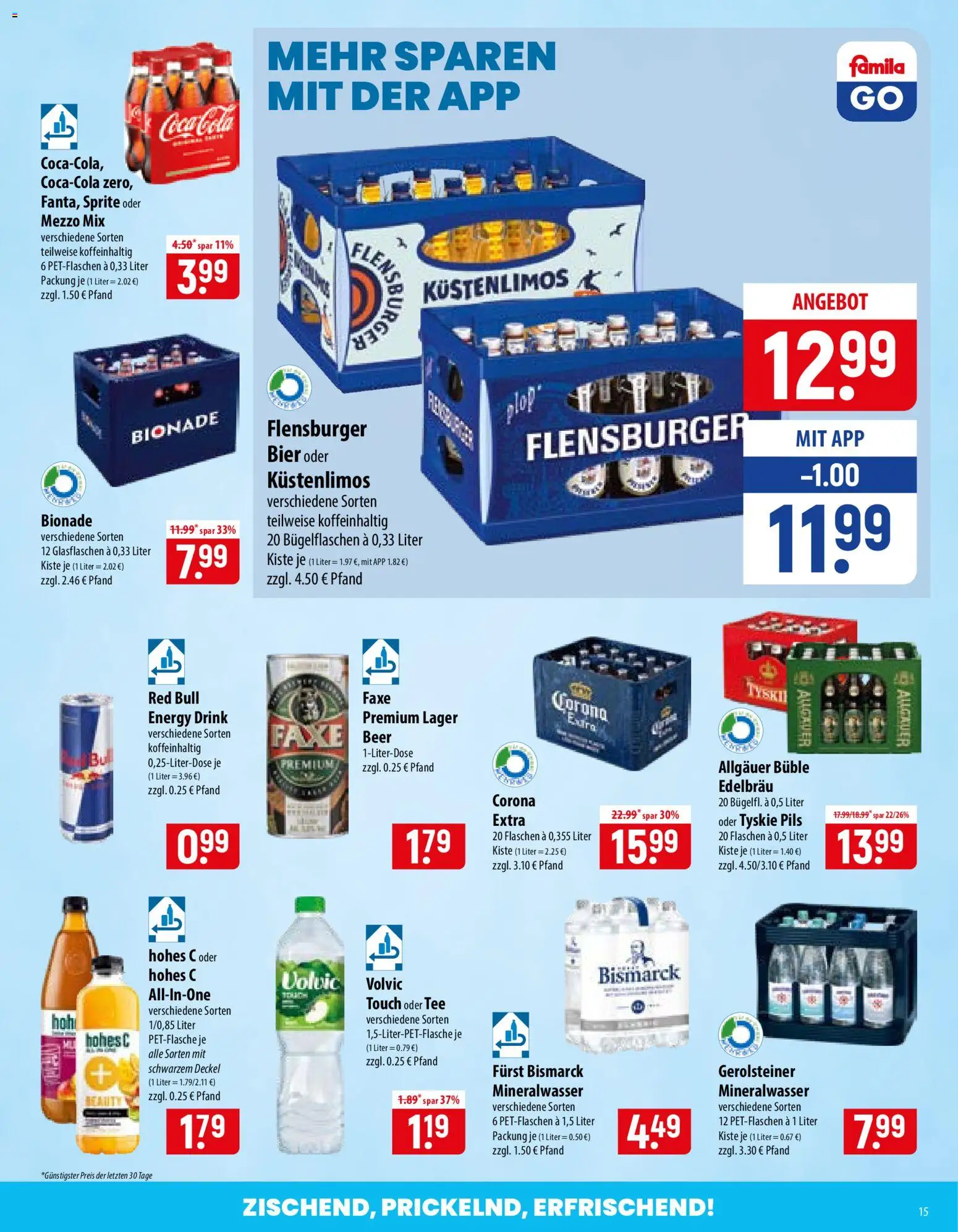Famila Prospekt – gültig ab 21.09.2026 | Seite: 15 | Produkte: Energy, Mineralwasser, Volvic, Gerolsteiner