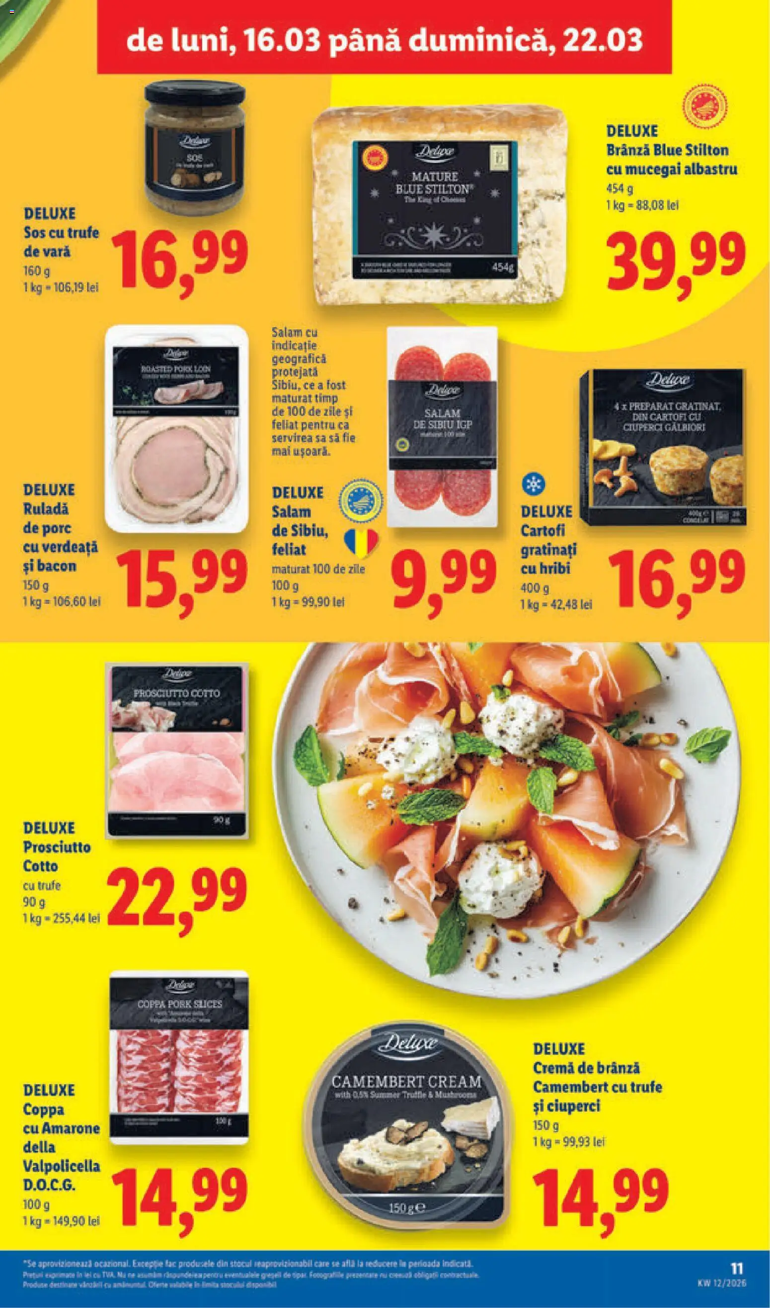 Noul catalog Lidl – valabil de la 16.03.2026 | Pagină: 11 | Produse: Bacon, Brânză, Cremă de brânză, Verdeață