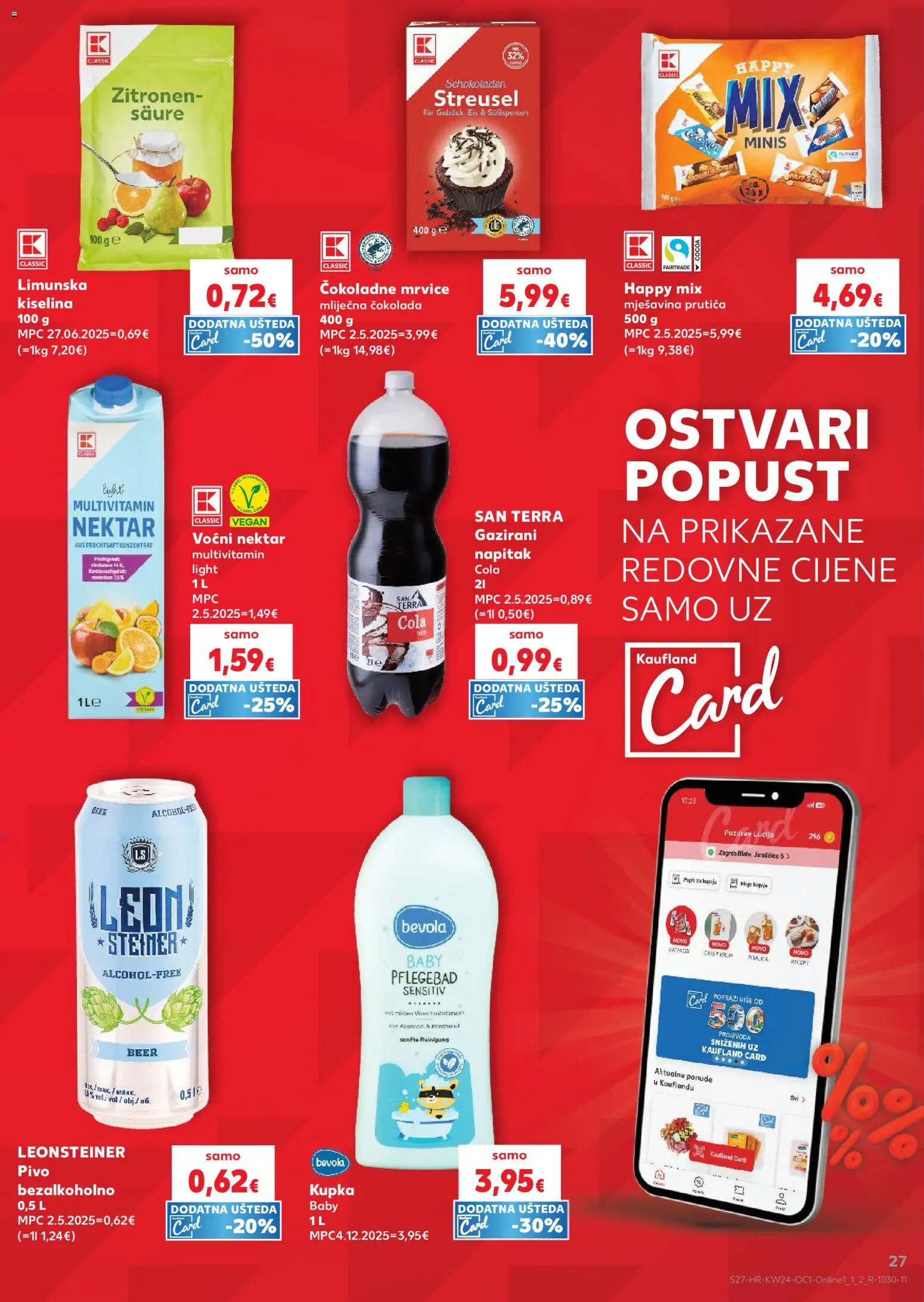Kaufland katalog | vrijedi od 10.06.2026 | Stranica: 27 | Proizvodi: Kupka, Kruh, Čokolada, Pivo