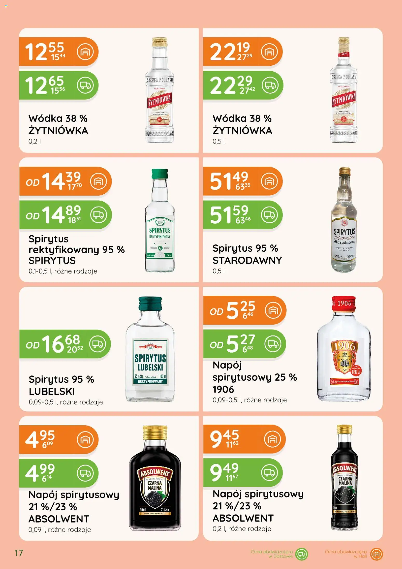 Eurocash gazetka - Katalog Alkoholowy od 01.10.2026 | Strona: 17 | Produkty: Malina, Spirytus rektyfikowany, Spirytus, Wódka
