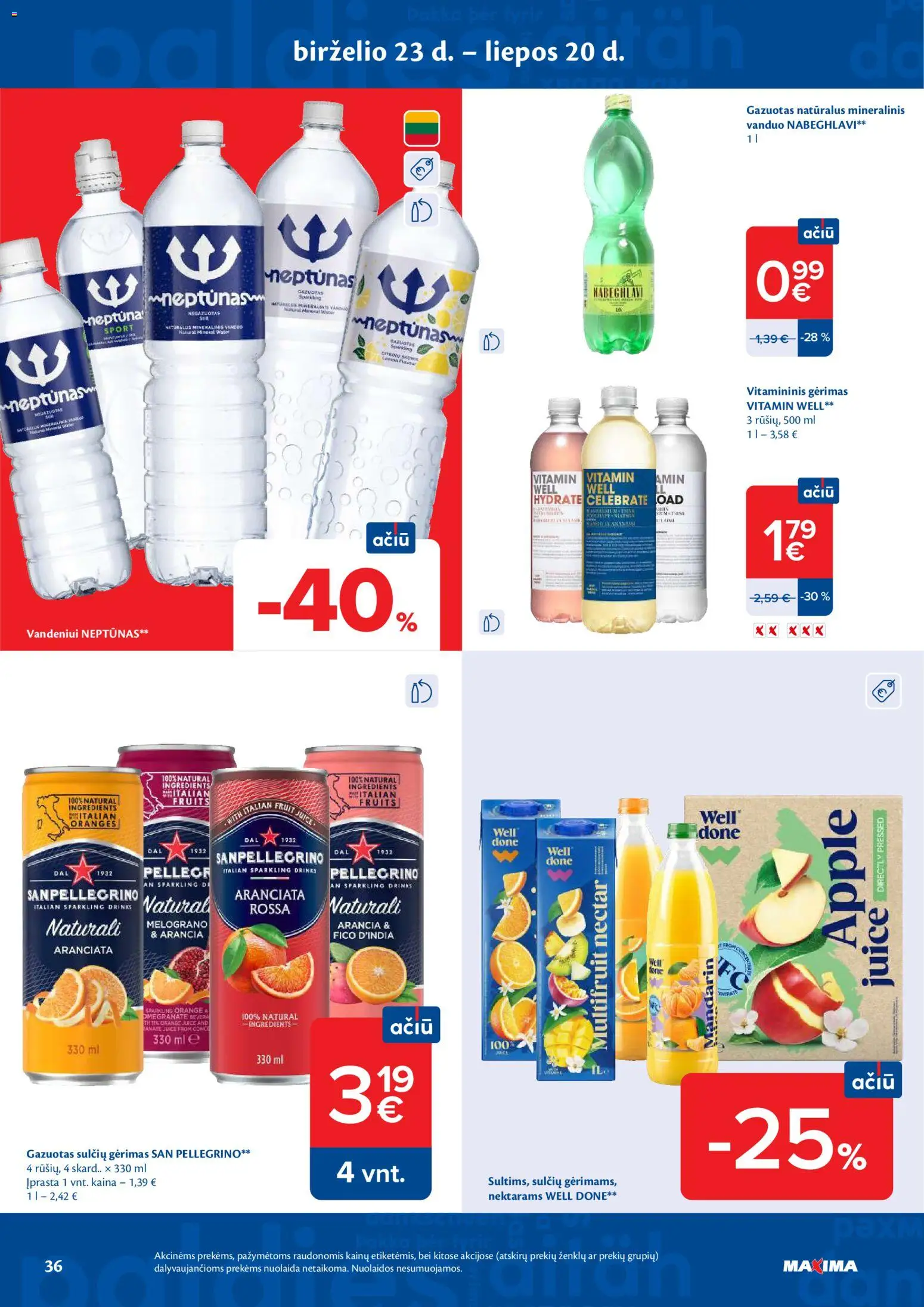 MAXIMA akcijos nuo 2026.06.30 | Puslapis: 36 | Prekių: Mineralinis vanduo