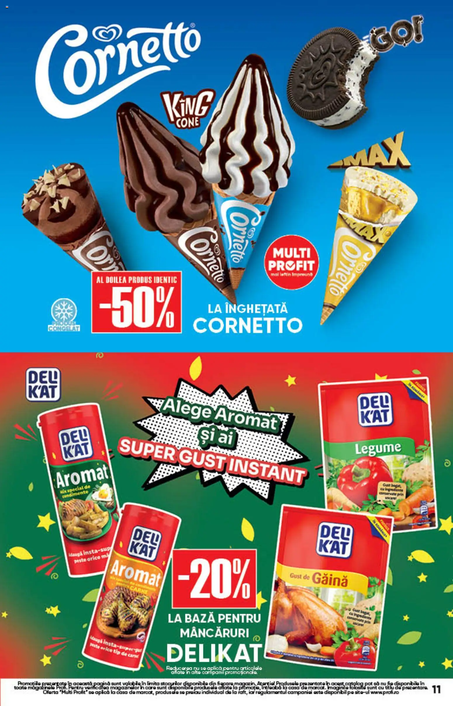Noul catalog Profi – valabil de la 06.08.2026 | Pagină: 11 | Produse: Pește, Înghețată, Condimente, Legume