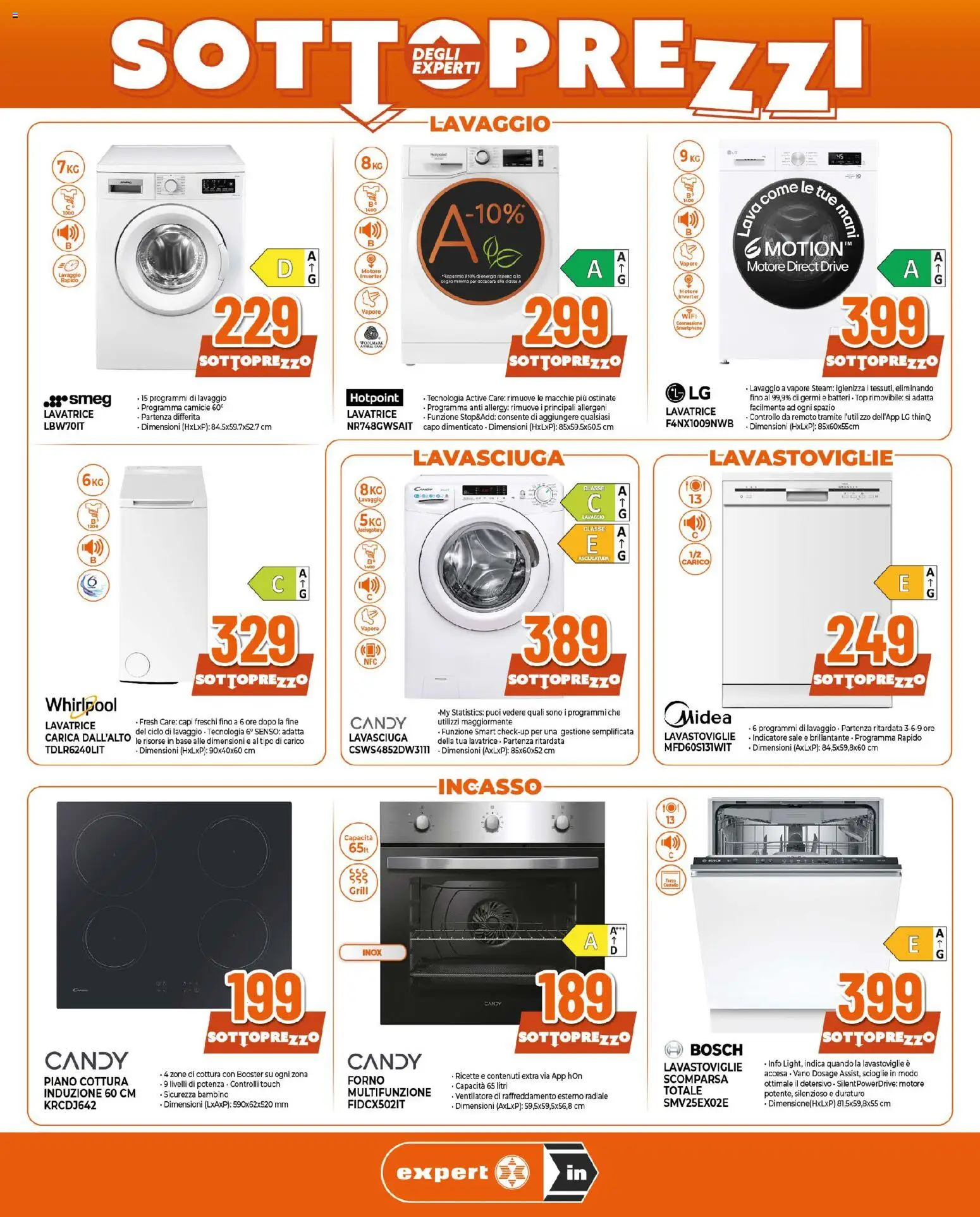 Volantino Ipercoop del 16/07/2026 | Pagina: 5 | Prodotti: Ventilatore, Lavasciuga, Top, Piano cottura
