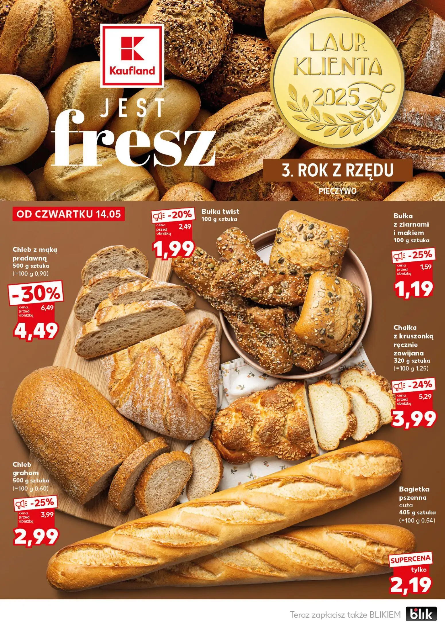 Kaufland Polsko leták - Mocny start od 18.05.2026 | Strana: 18 | Produkty: Chléb