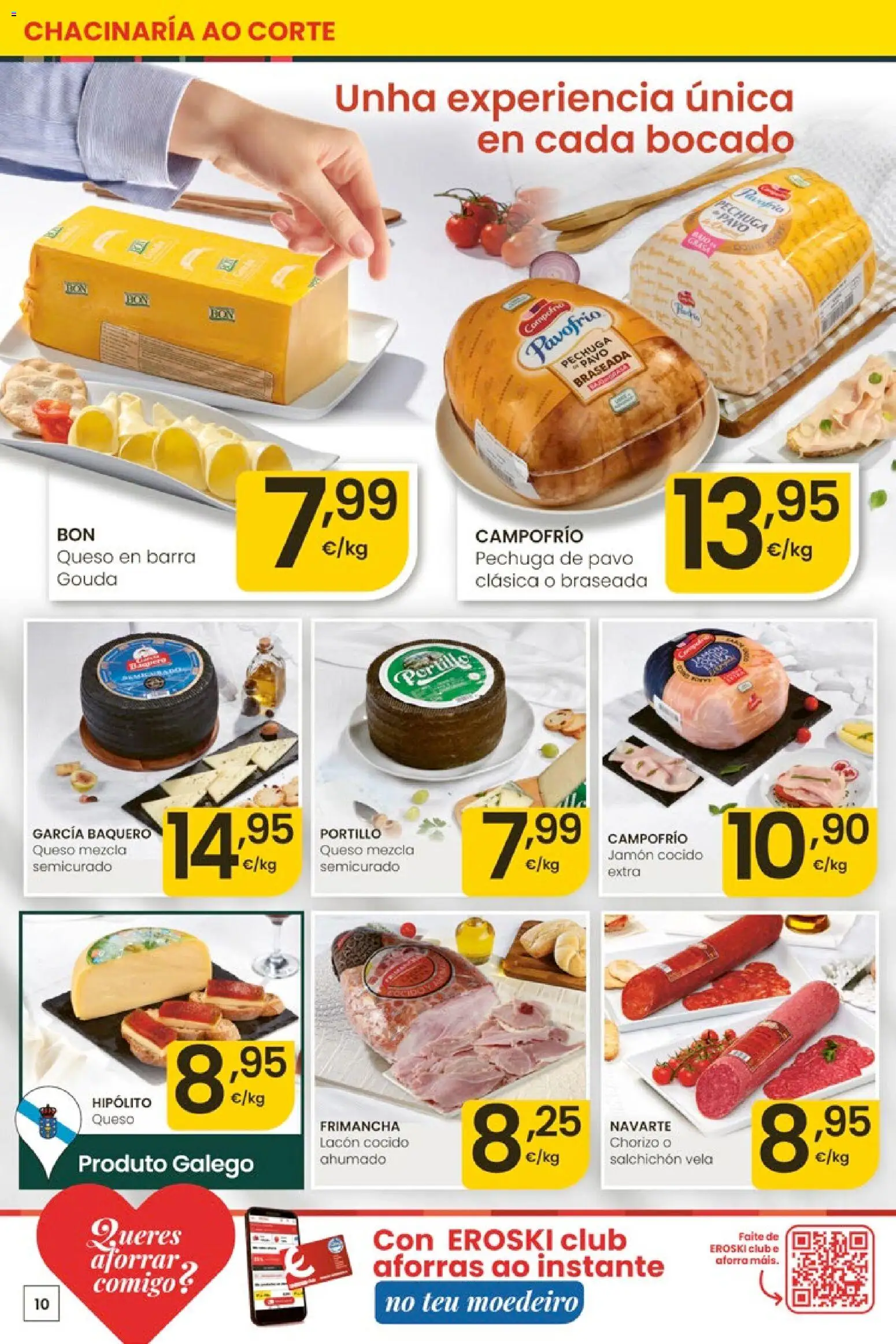 Eroski Ofertóns de verán │ válido desde el 28.05.2026 | Página: 10 | Productos: Queso, Jamón, Jamón cocido, Vela
