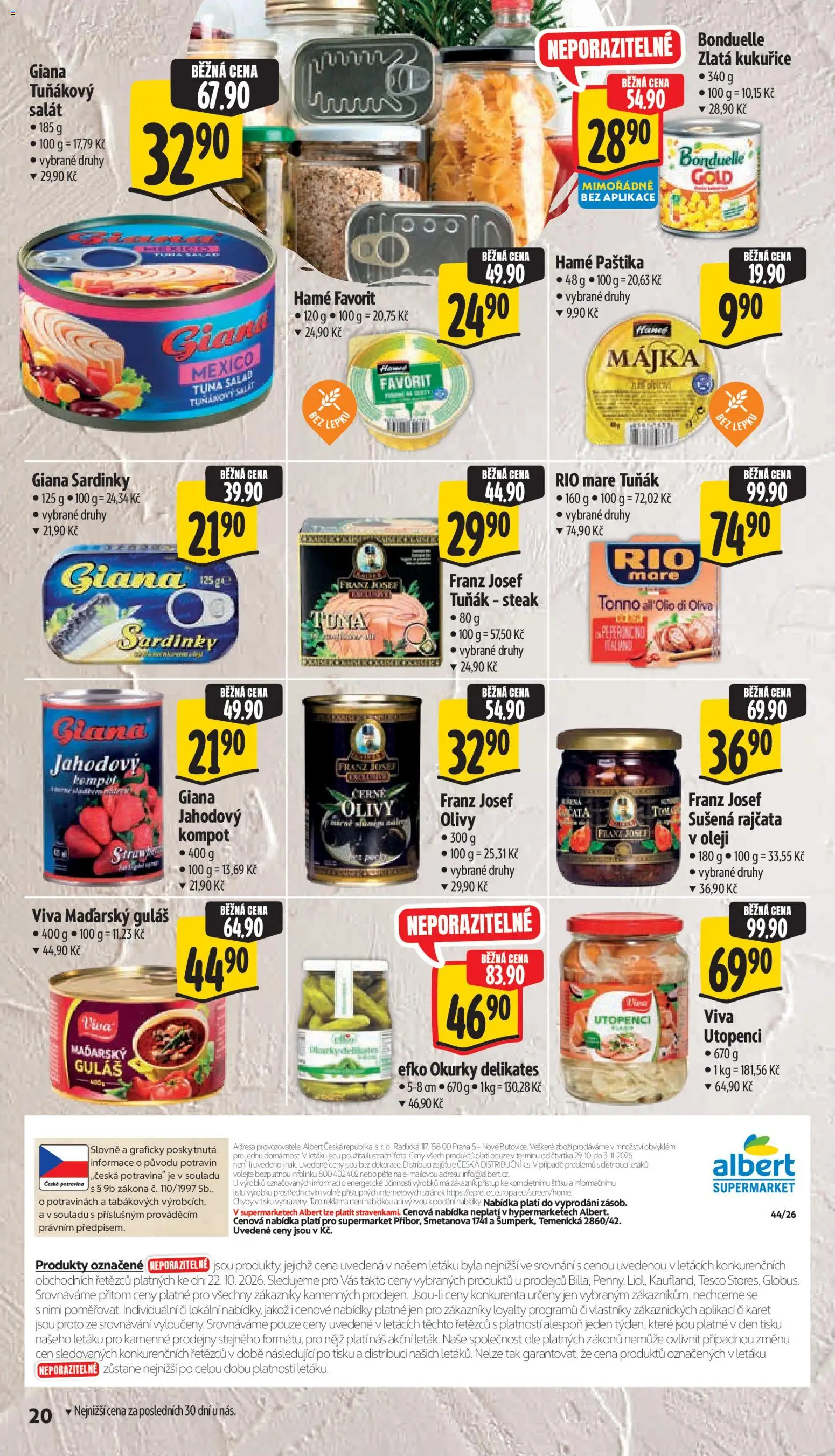 Albert leták - Supermarket Příbor, Šumperk od 28.10.2026 | Strana: 32