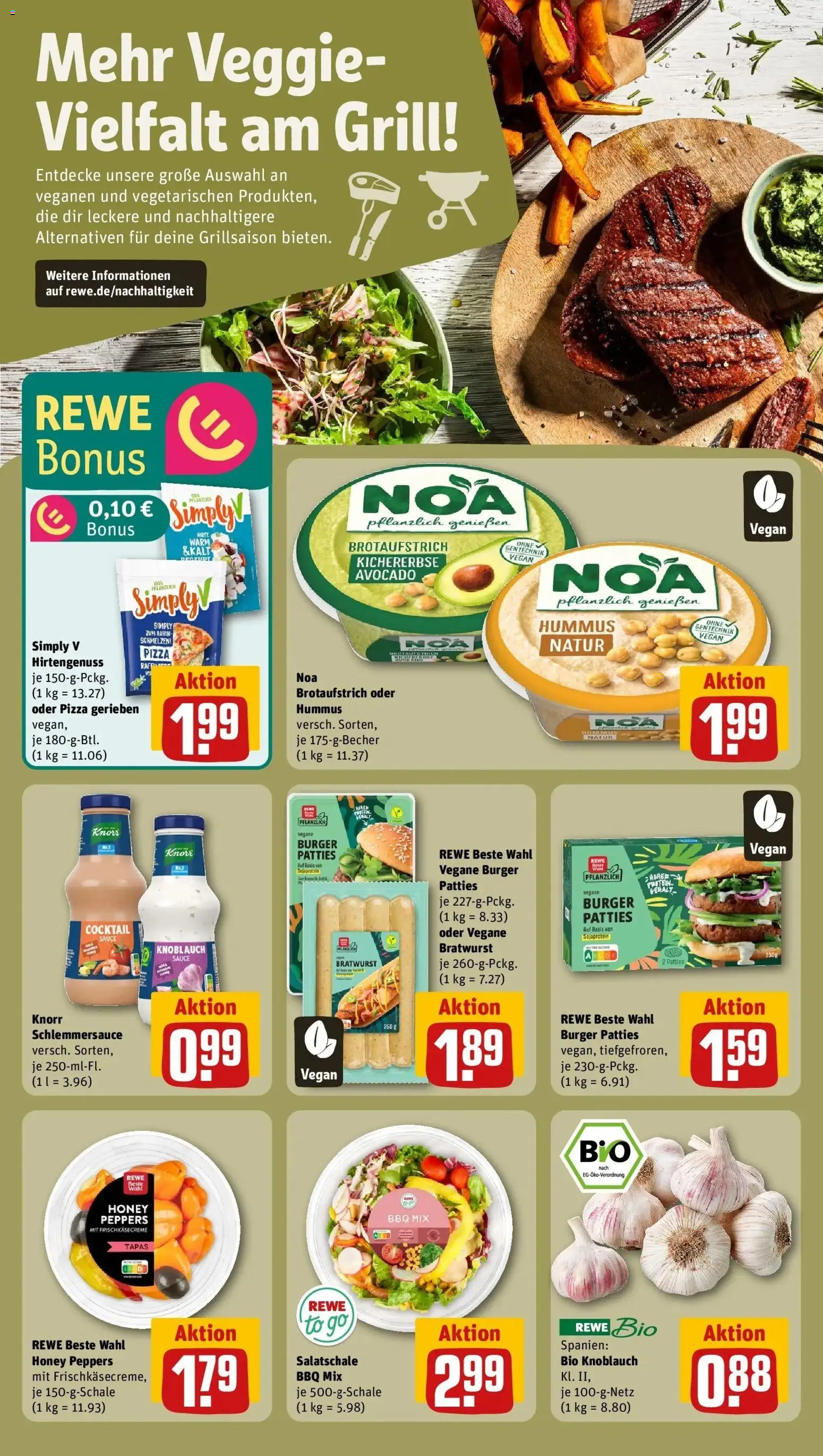 Rewe Prospekt Brüggen	 – gültig ab 10.05.2026 | Seite: 21 | Produkte: Bratwurst, Burger, Knorr, Avocado
