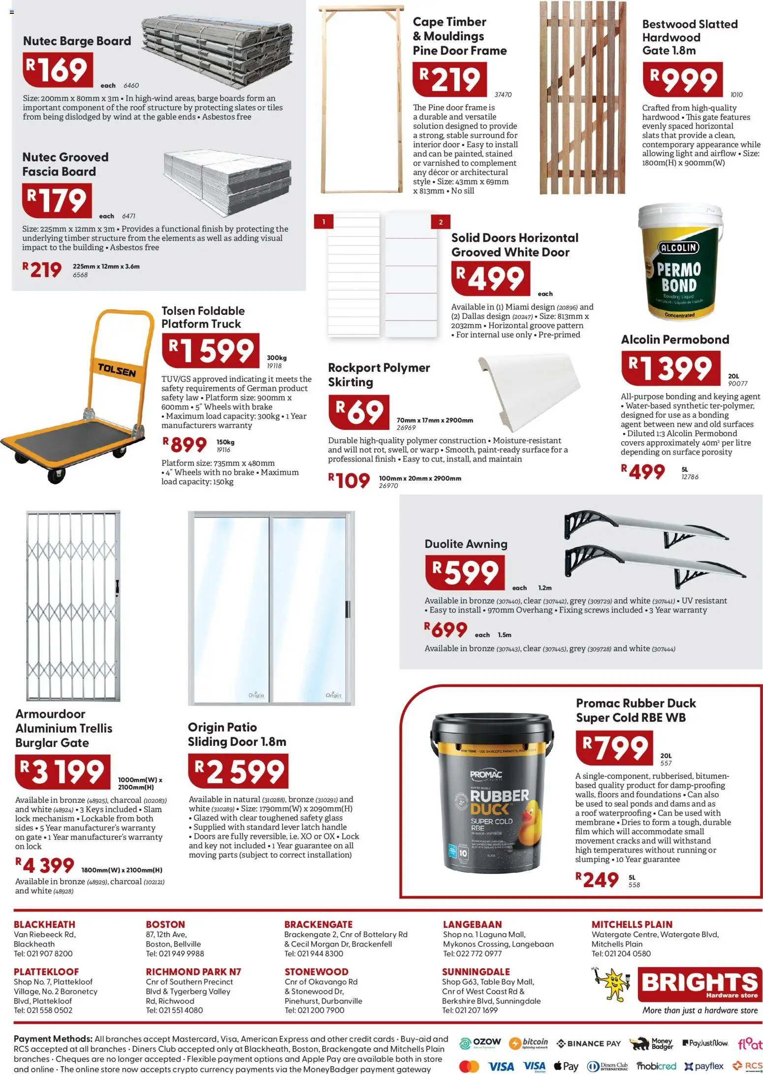 New Brights Hardware catalogue – valid from 28/08/2026 | Page: 2 | Products: Door frame, Lock, Table, Light