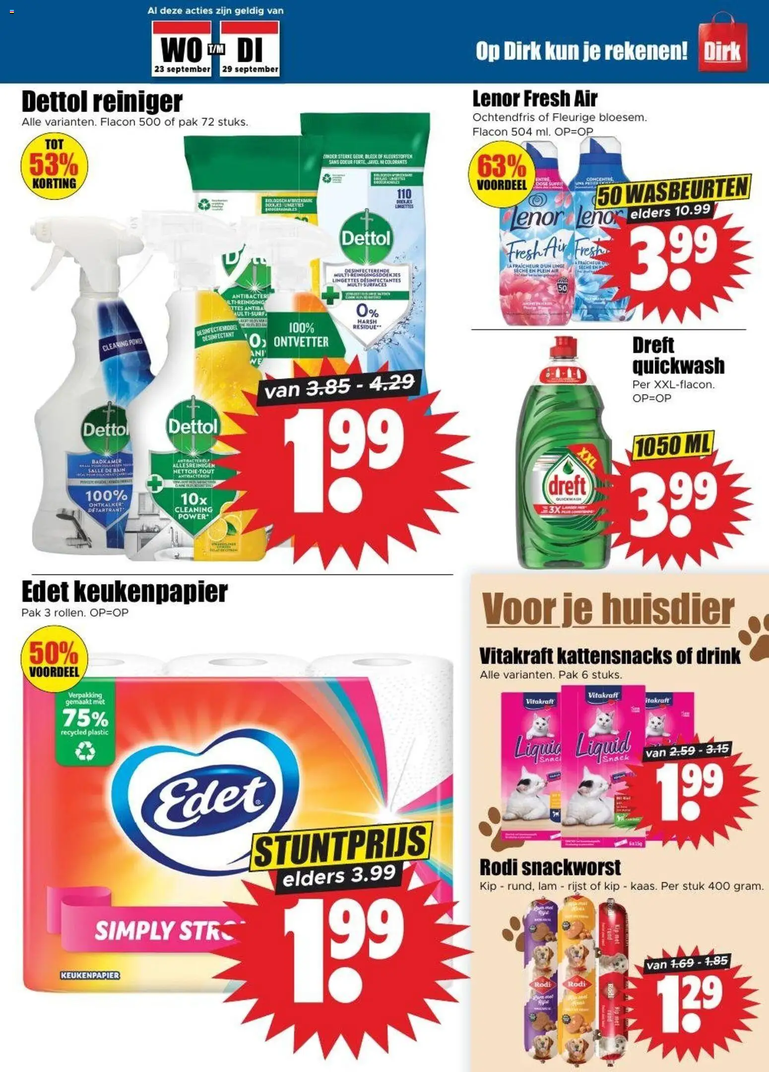 {H1} | Pagina: 33 | Producten: Allesreiniger, La, Kip, Keukenpapier