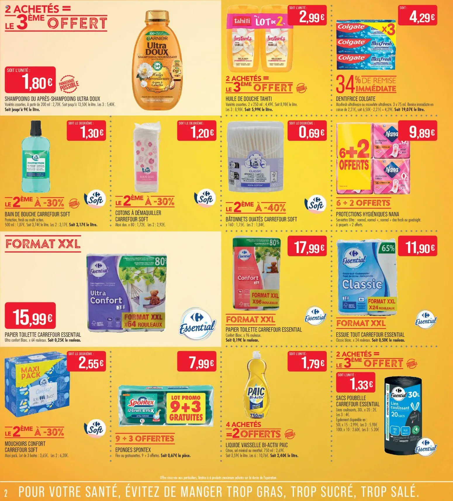{H1} | Page: 2 | Produits: Poubelle, Shampooing, Huile, Sacs poubelle