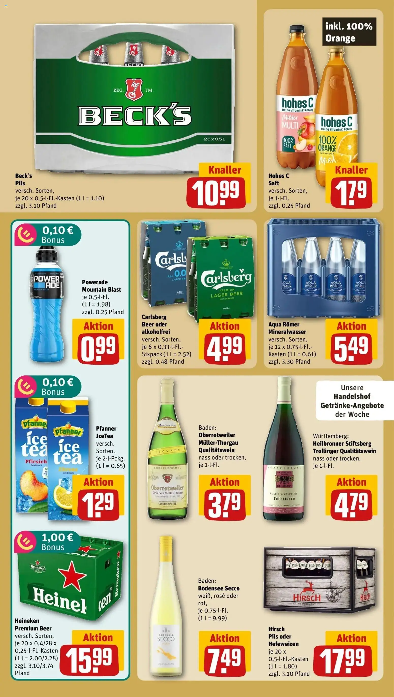 REWE Prospekt ab 31.08.2026 zum Blättern » Angebote | Seite: 18 | Produkte: Carlsberg, Pils, Mineralwasser, Heineken
