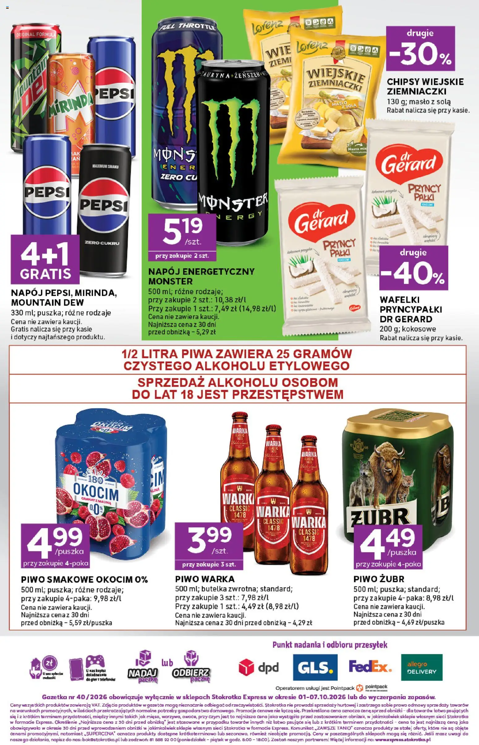 Stokrotka gazetka - Express od 01.10.2026 | Strona: 6 | Produkty: Piwo żubr, Piwo smakowe, Masło, Piwo