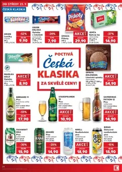 Náhled letáku GAMBRINUS PATRON 12 Pivo, světlý ležák, 0,5 l vratná láhev, (=1 l 29,80) od 23.09.2026 | Strana: 24