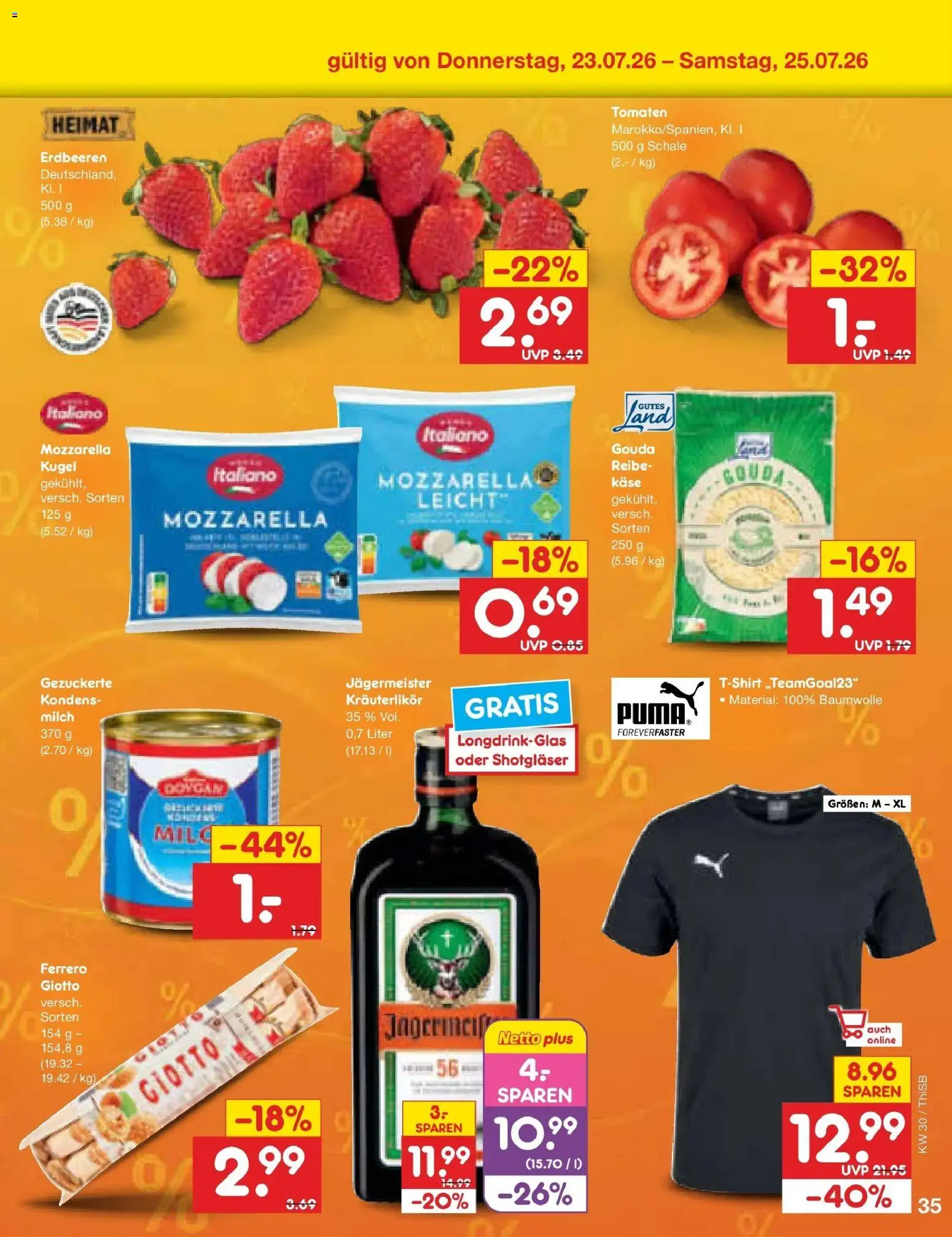 Netto Marken-Discount Prospekt Pirna – gültig ab 20.07.2026 | Seite: 59 | Produkte: Käse, Tomaten, Jägermeister, Erdbeeren