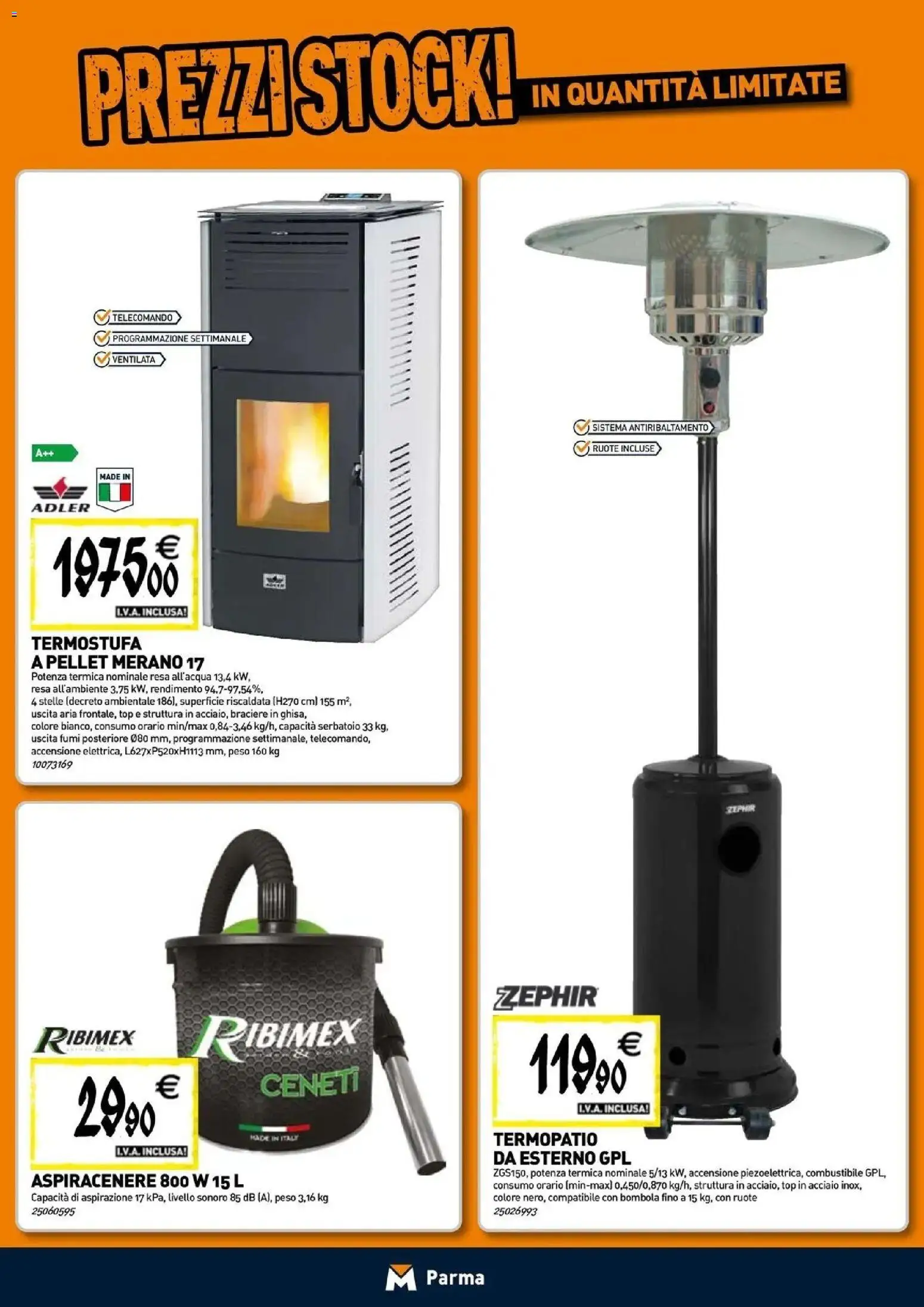 Nuovo TECNOMAT catalogo Parma dal 24/09/2026 > offerte anteprima 🛍️ | Pagina: 9 | Prodotti: Pellet, Telecomando, Top, Aspiracenere