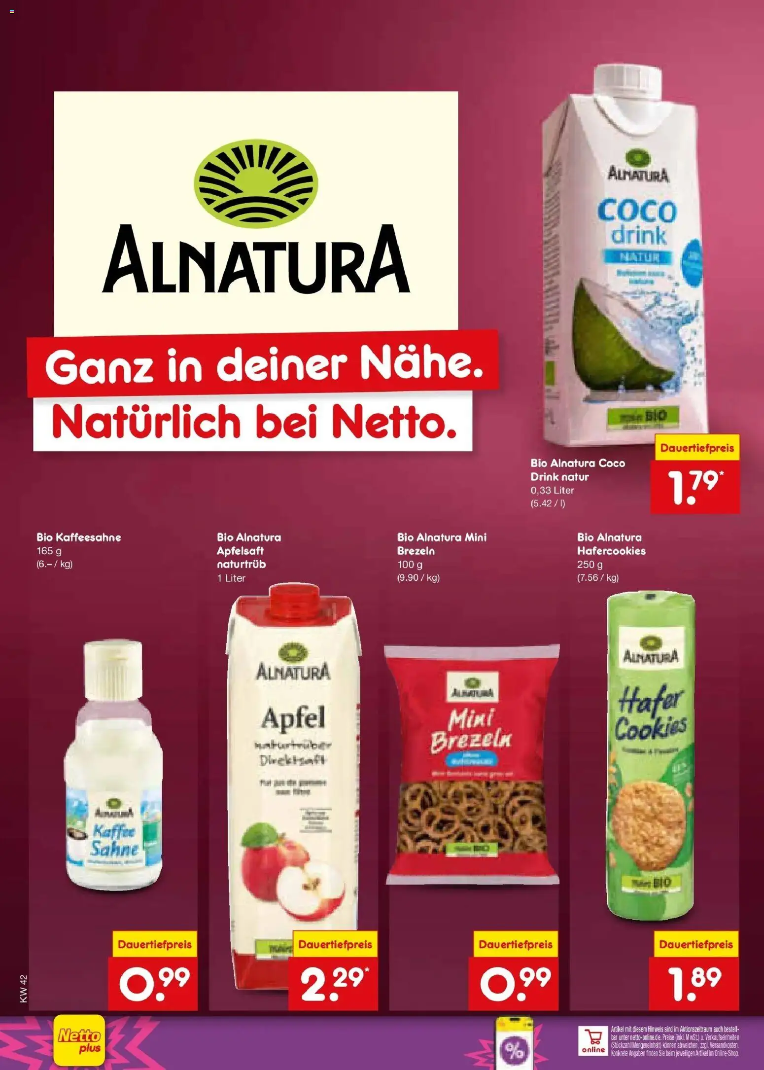 Netto Marken-Discount Prospekt Berlin-Prenzlauer Berg (ab 12.10.2026) » Angebote | Seite: 8 | Produkte: Kaffee, Äpfel, Apfelsaft, Sahne