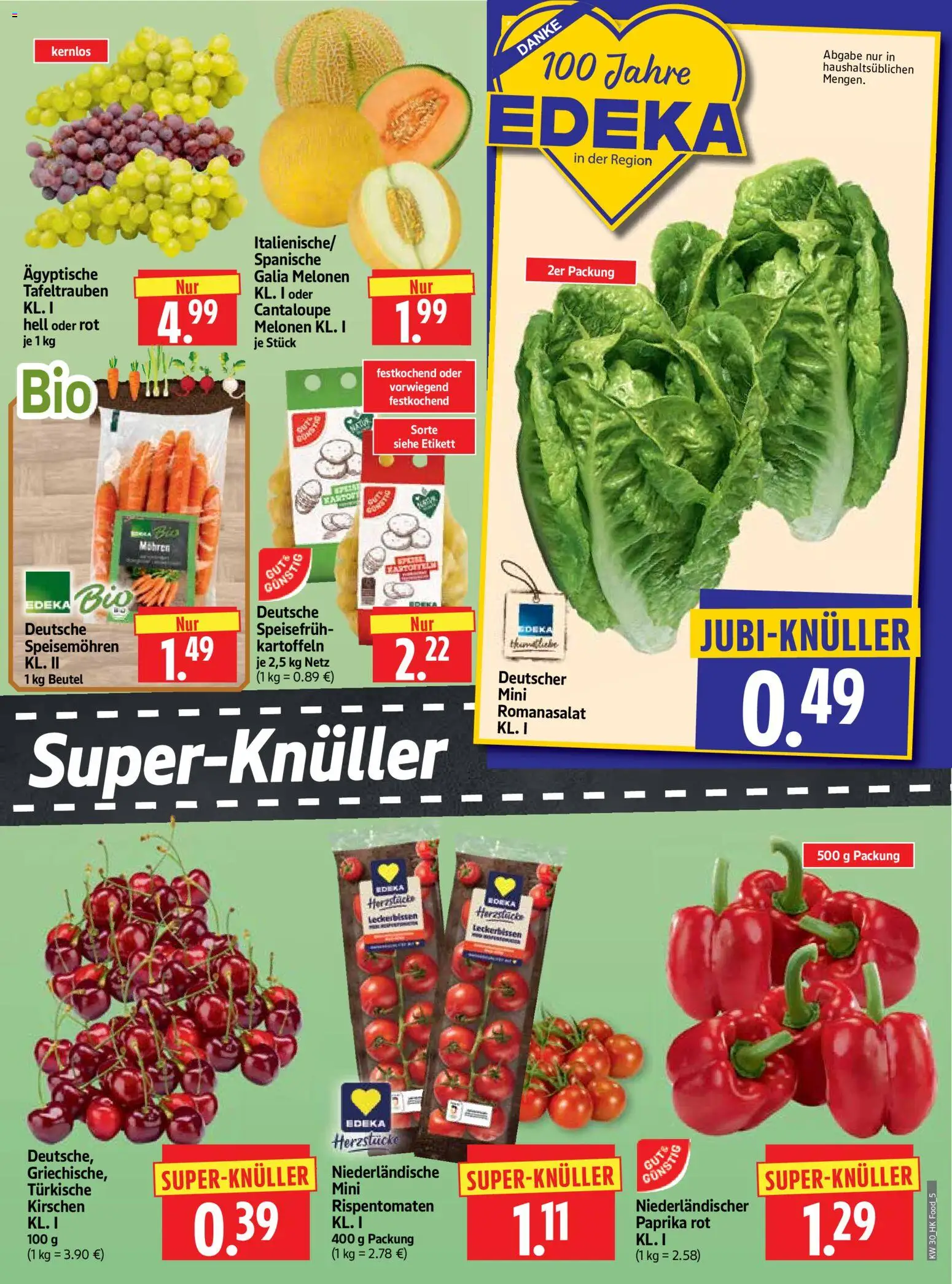 HERKULES Prospekt – gültig ab 20.07.2026 | Seite: 5 | Produkte: Paprika rot, Kirschen, Kartoffeln, Paprika
