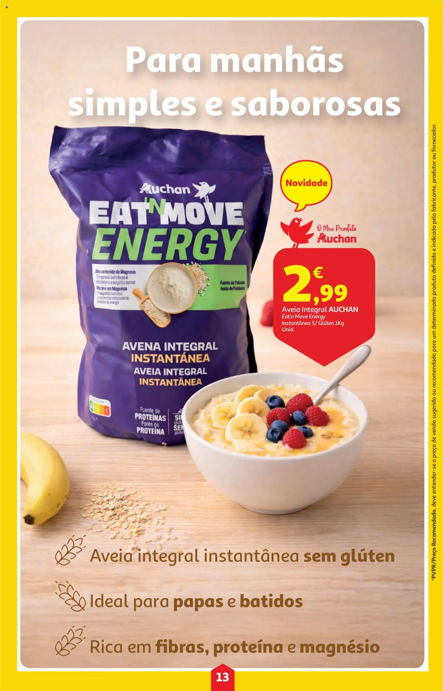 Auchan folheto │ válido de 16.04.2026 | Página: 13 | Produtos: Aveia, Proteina