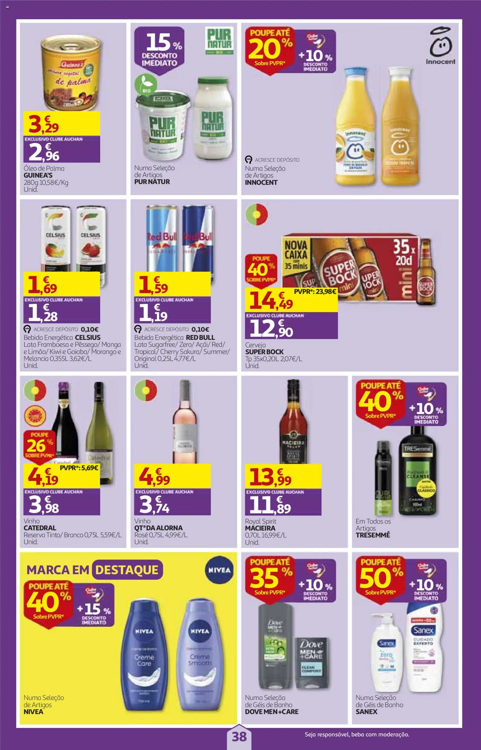 Auchan folheto │ válido de 15/10/2026 | Página: 38 | Produtos: Manga, Banho, Vinho, Creme