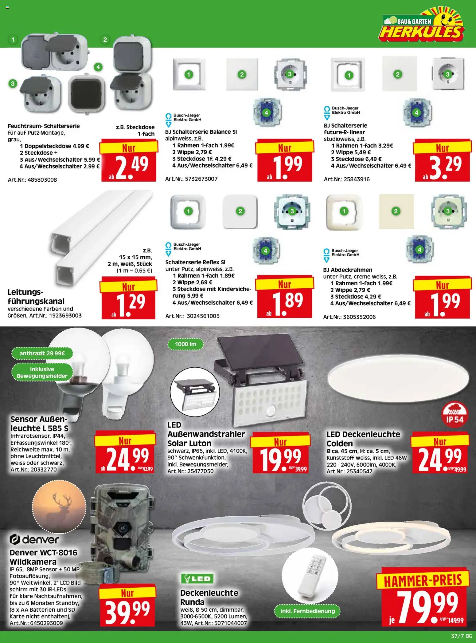 HERKULES Bau & Garten – gültig ab 07.09.2026 | Seite: 7 | Produkte: Batterien, Steckdose, Creme
