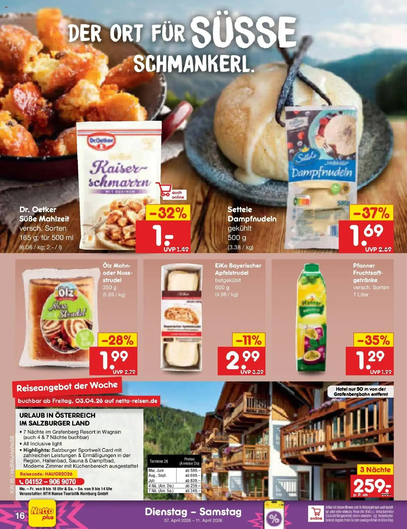 Netto Marken-Discount Prospekt Hamburg	 – gültig ab 07.04.2026 | Seite: 18 | Produkte: Fruchtsaft, Uhr
