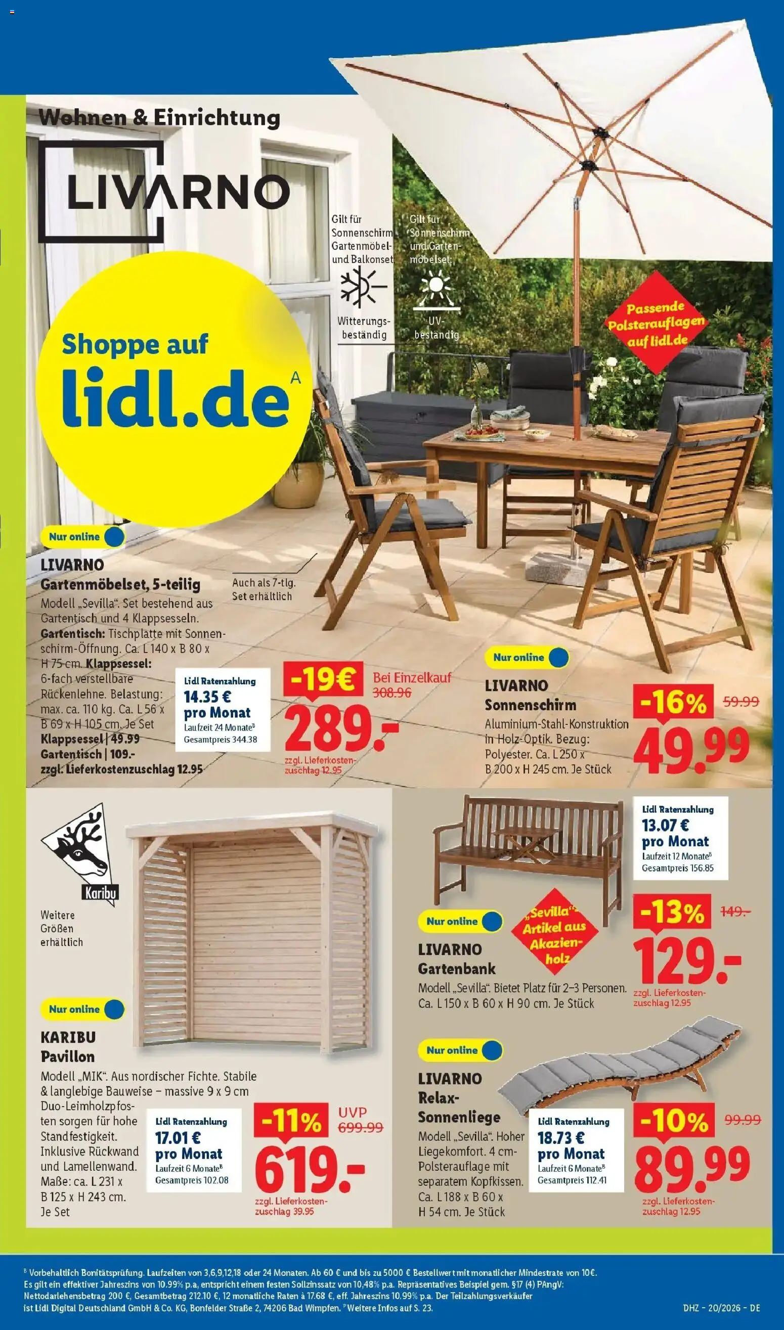 Lidl Shop De Gartenmbel