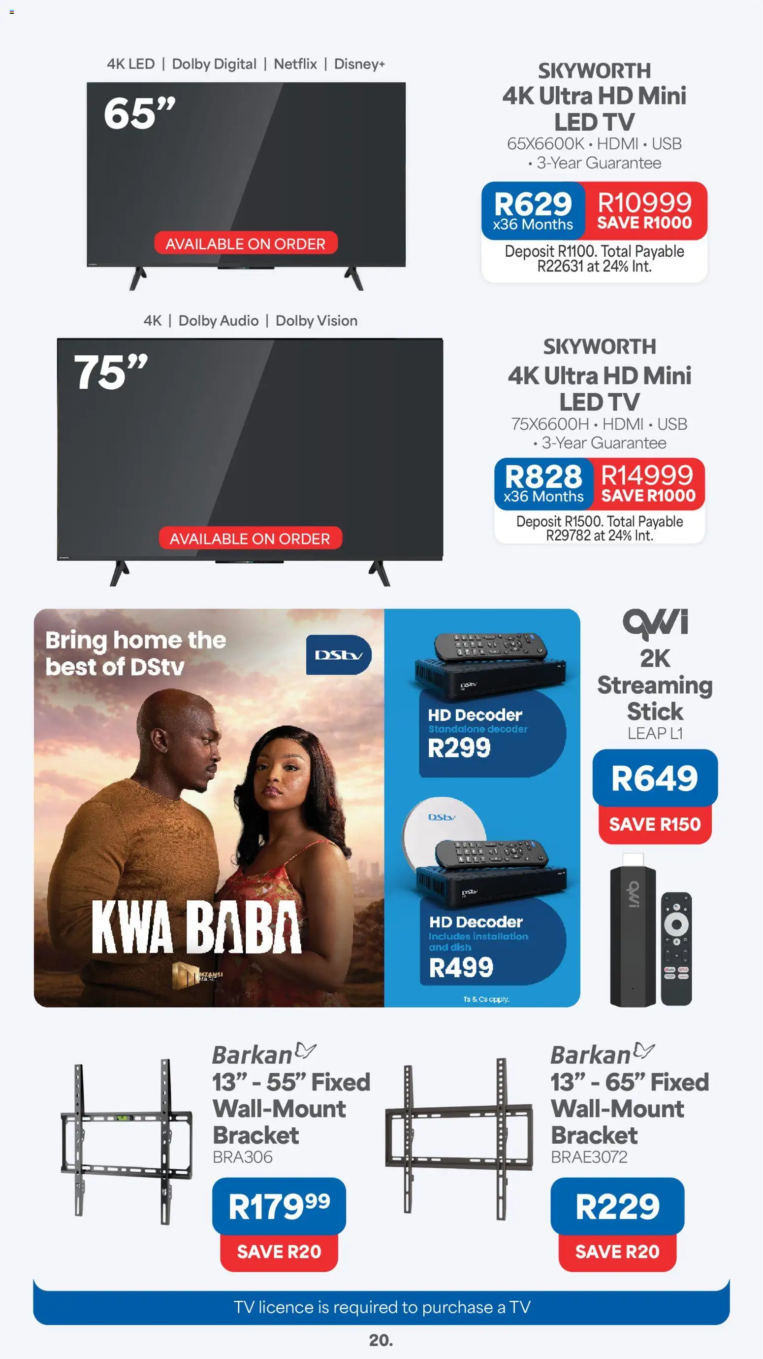 New OK Furniture catalogue – valid from 07/09/2026 | Page: 20 | Products: Audio, USB, Decoder, TV
