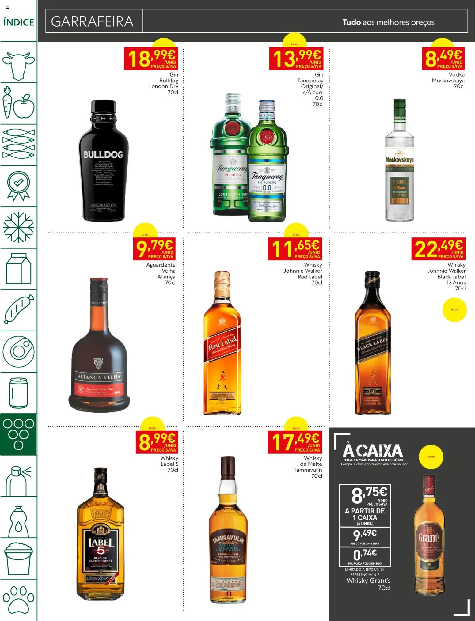 Recheio folheto Madeira │ válido de 25/08/2026 | Página: 30 | Produtos: Whisky Grant's, Aliança, Caixa, Gin