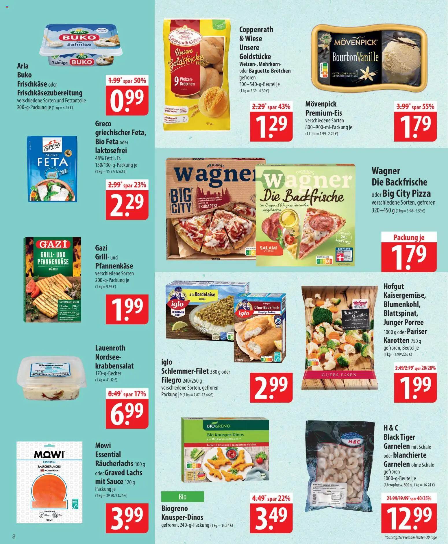 Famila Prospekt 	 – gültig ab 04.05.2026 | Seite: 8 | Produkte: Grill, Feta, Räucherlachs, Pizza