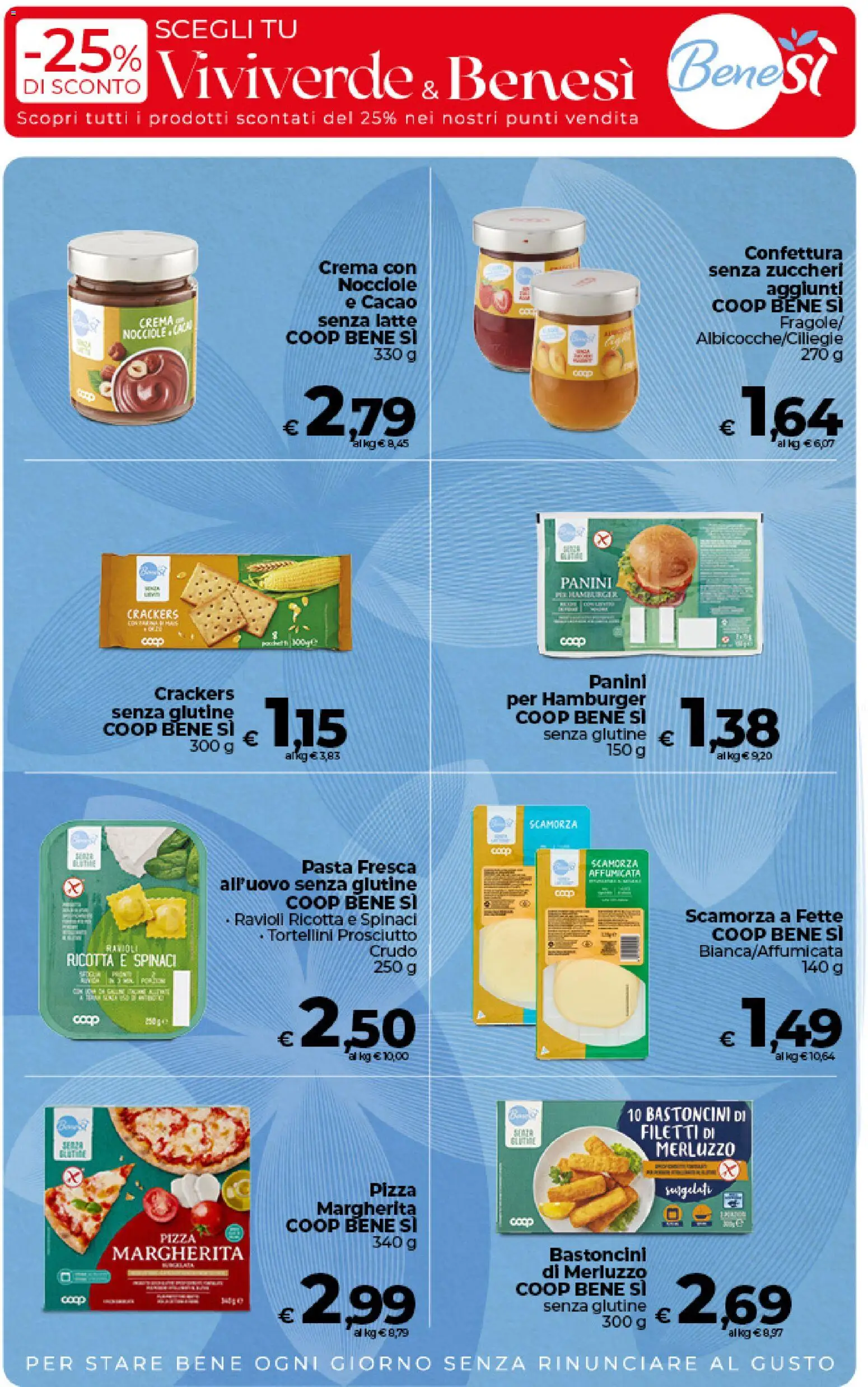 Volantino COOP del 09.06.2026 | Pagina: 8 | Prodotti: Crackers, Ravioli, Ricotta, Hamburger