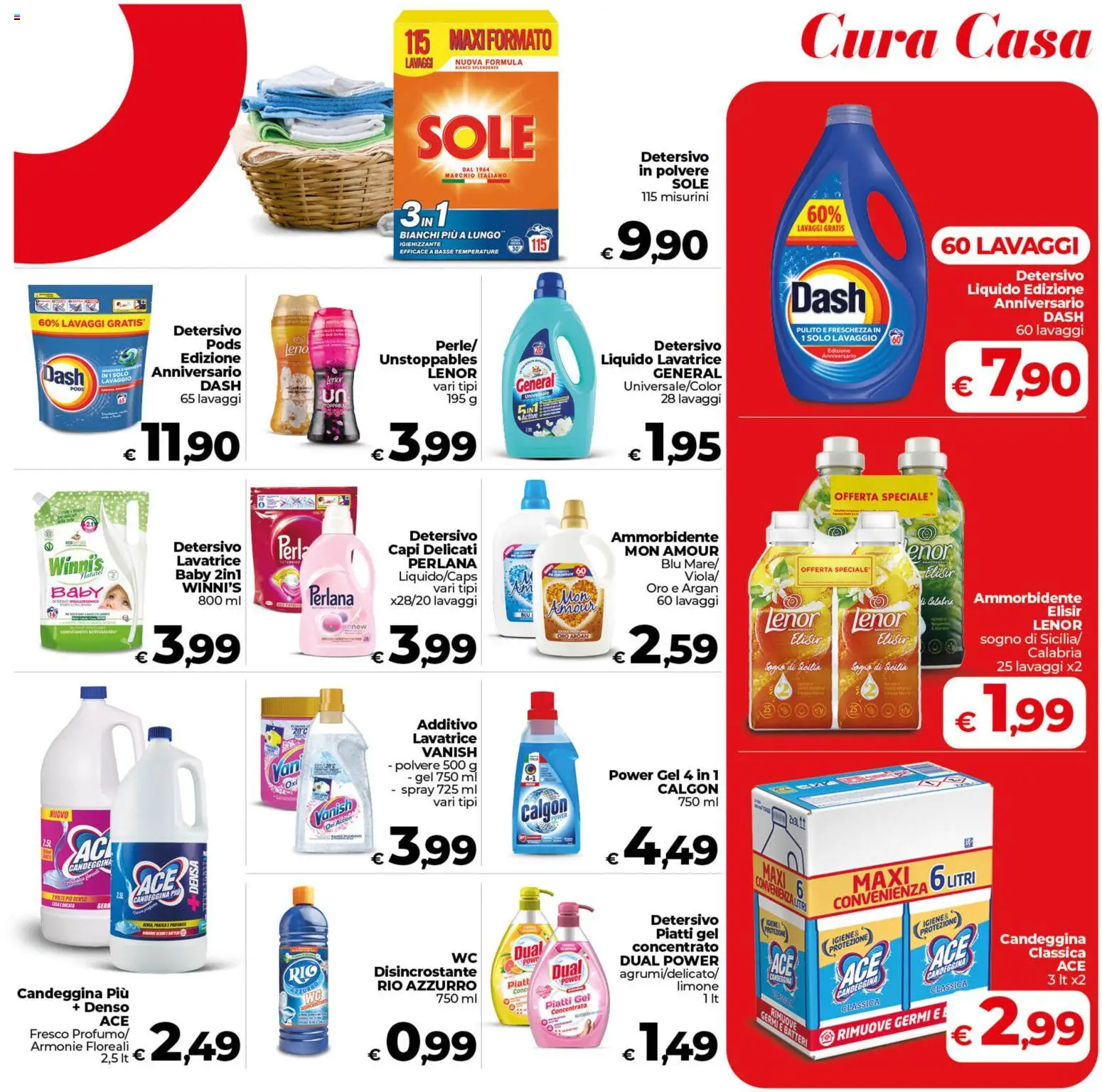 Volantino COOP del 04.06.2026 | Pagina: 27 | Prodotti: Ammorbidente, Candeggina, Limone, Lavatrice