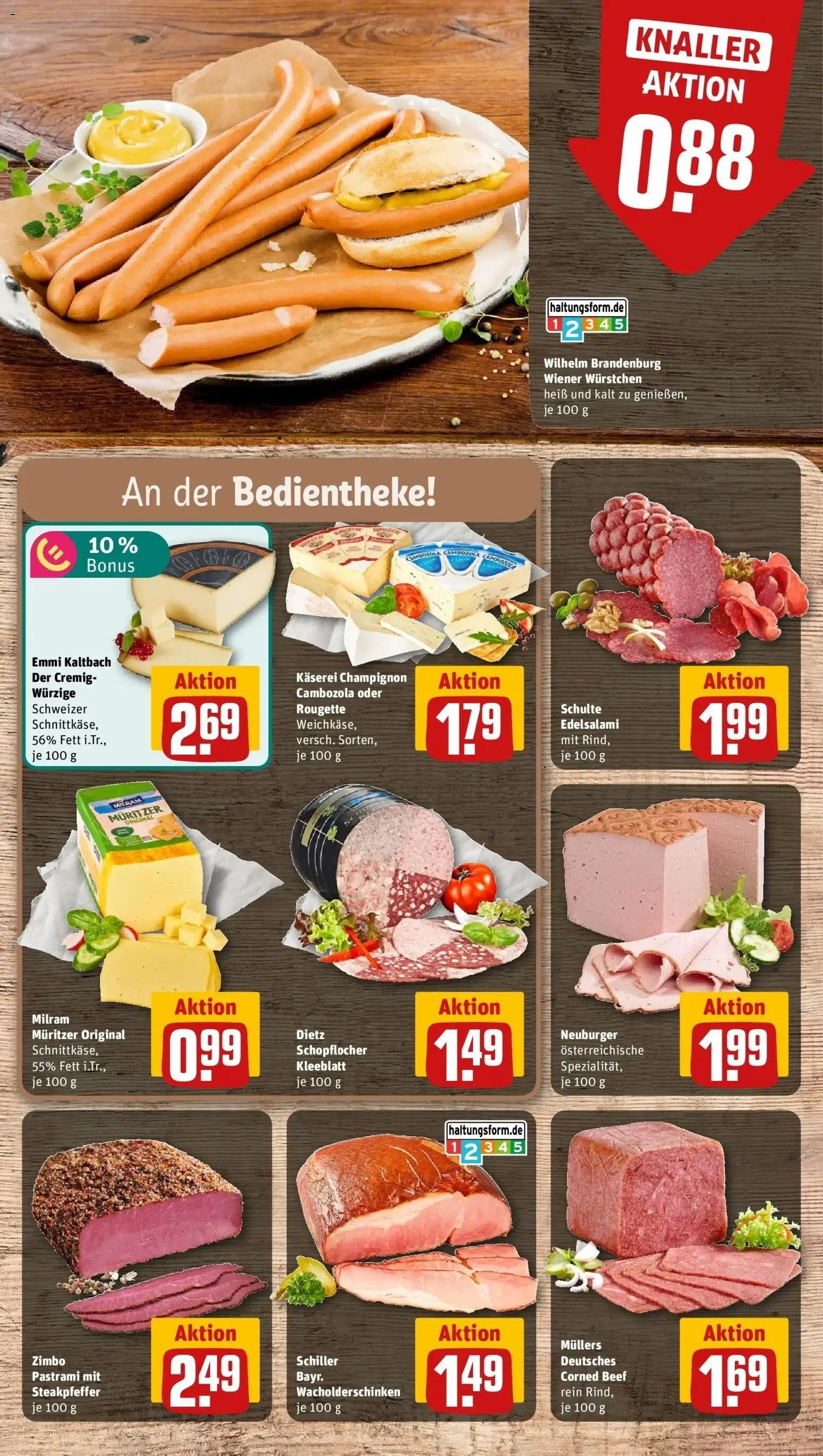 REWE Prospekt ab 28.09.2026 zum Blättern » Angebote | Seite: 17 | Produkte: Wiener wurstchen, Milram