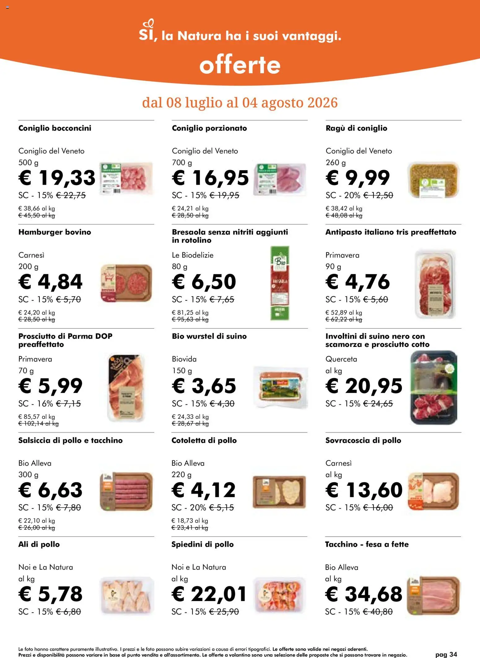 Volantino Natura Sì del 08/07/2026 | Pagina: 34