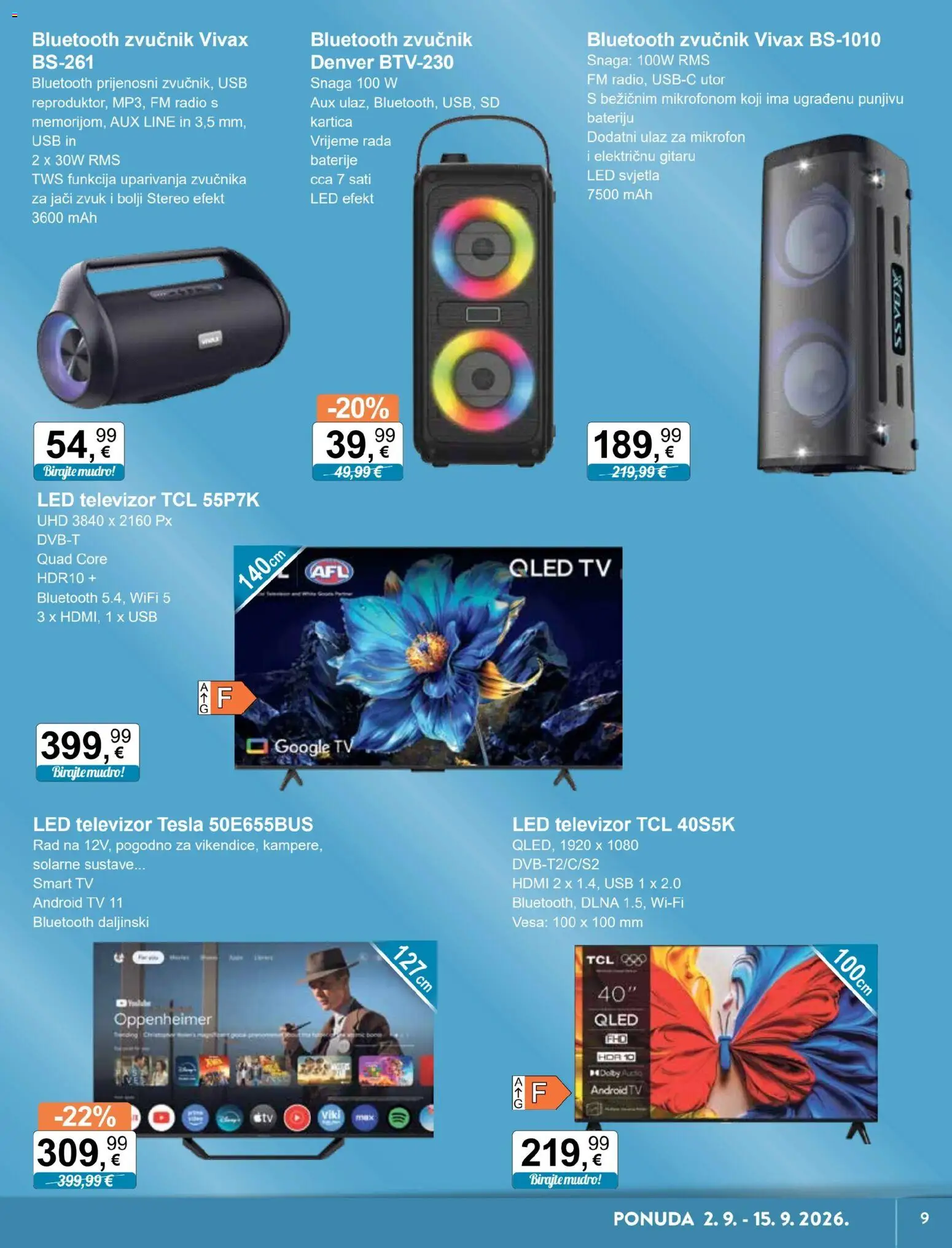 KTC katalog | vrijedi od 02.09.2026 | Stranica: 3 | Proizvodi: Baterije, Led, Audio, USB