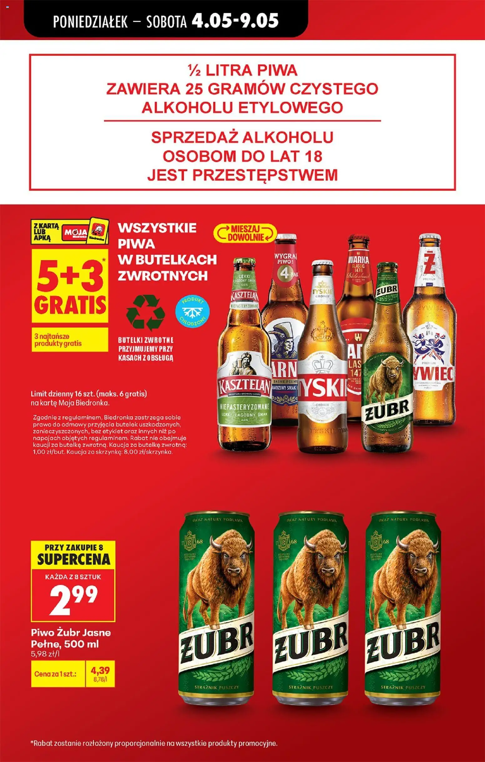 Biedronka Polsko leták od 04.05.2026 | Strana: 13 | Produkty: Zubr