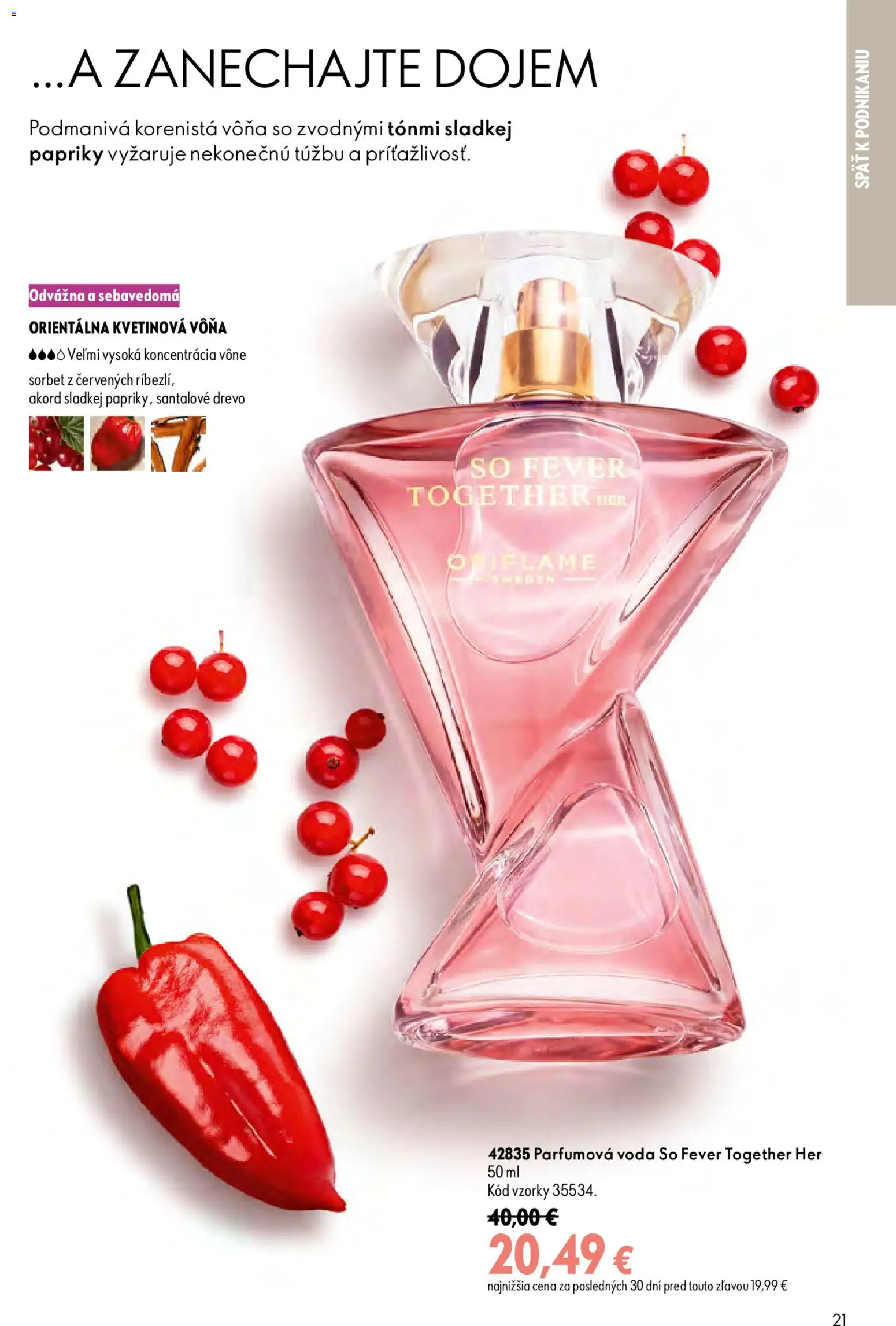 Nové Oriflame akcie – leták je platný od 19.08.2026 | Strana: 21 | Produkty: Sorbet, Voda